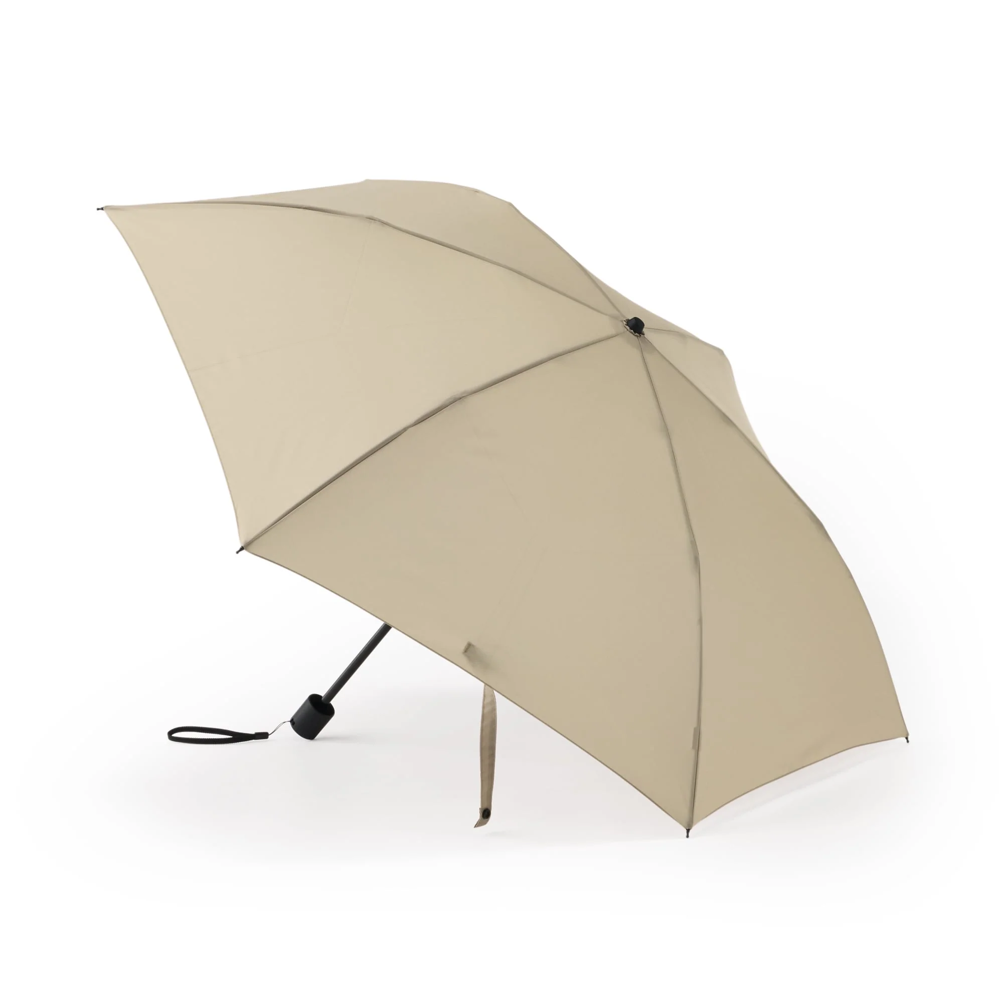 All-Weather 2-Way Foldable Umbrella Beige - Image 2