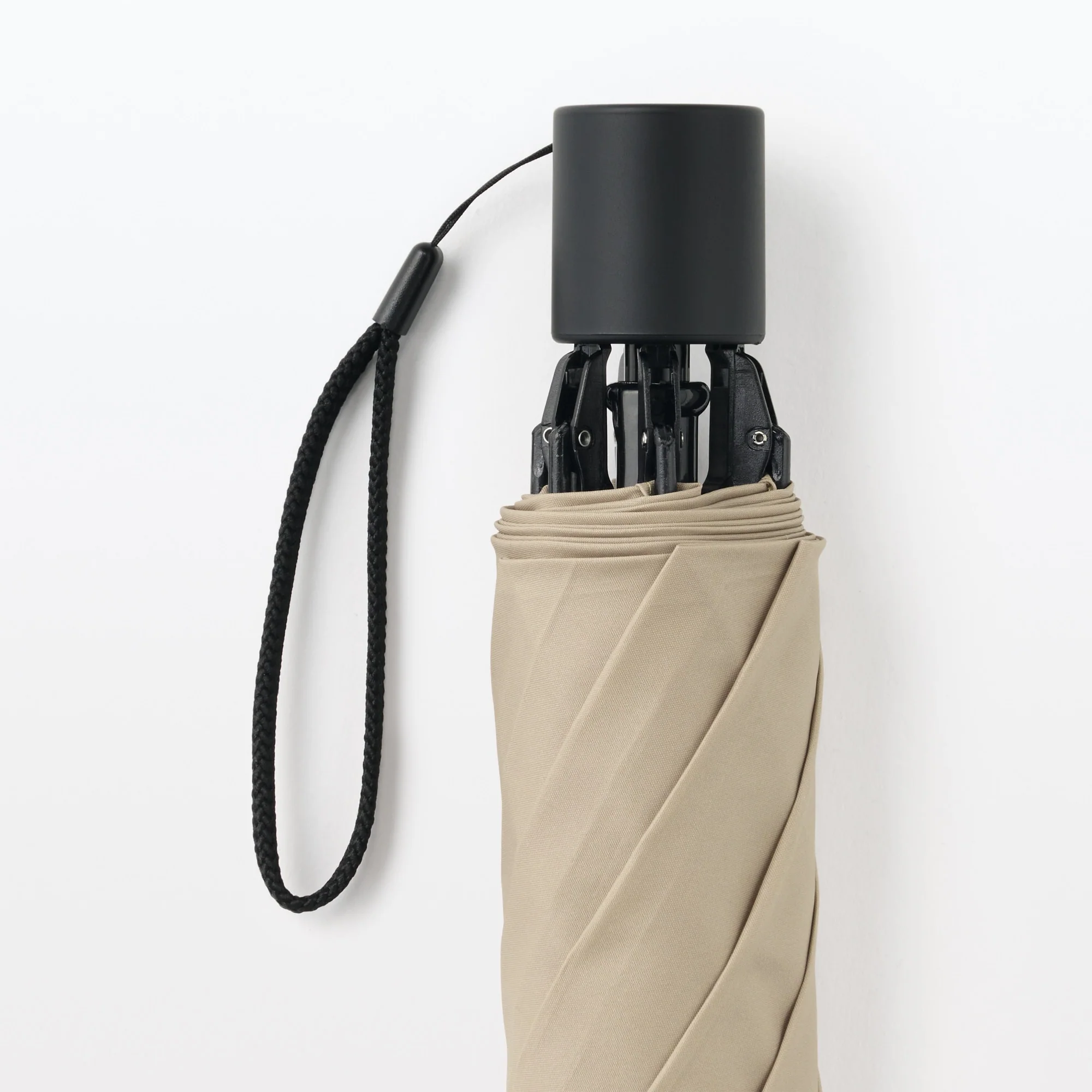 All-Weather 2-Way Foldable Umbrella Beige - Image 4