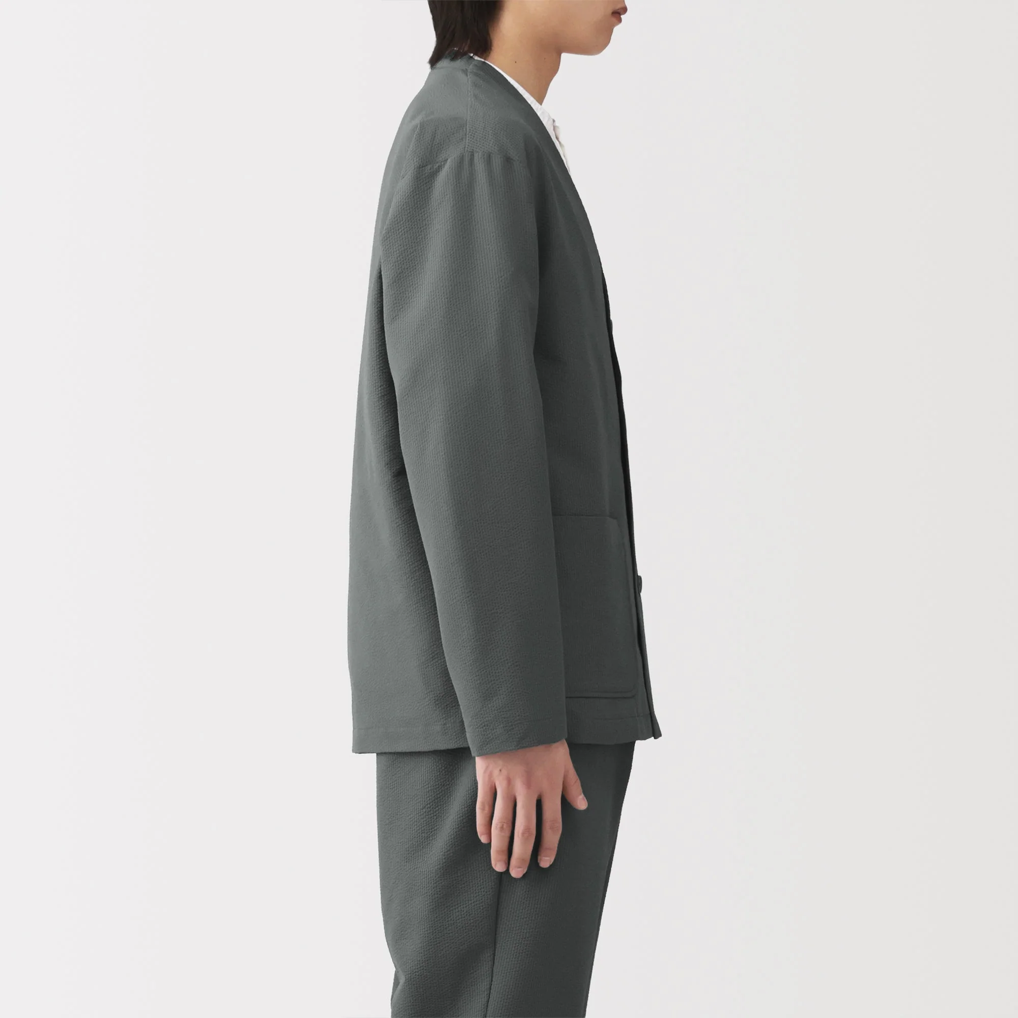 Breathable Seersucker Cardigan - Image 21