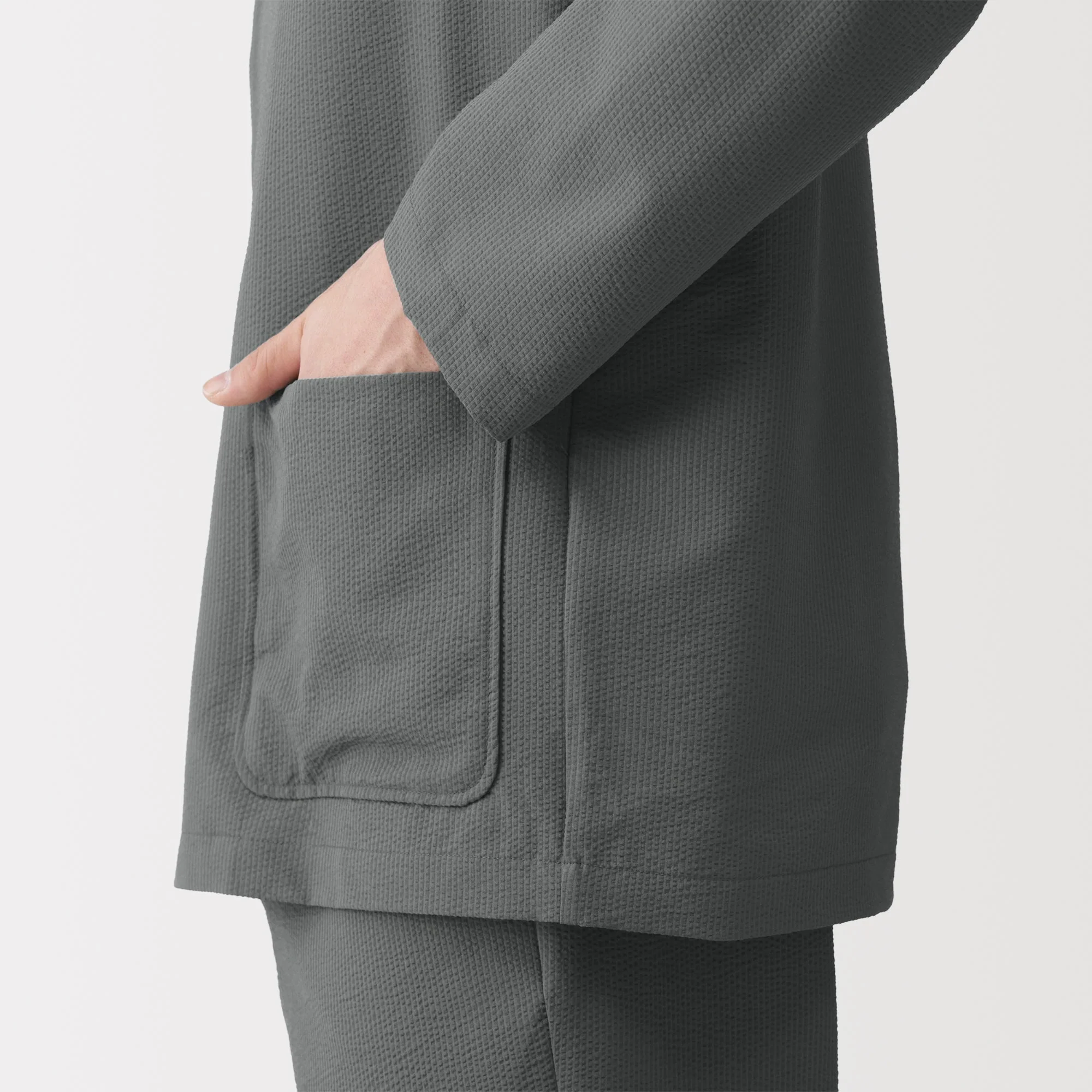 Breathable Seersucker Cardigan - Image 24