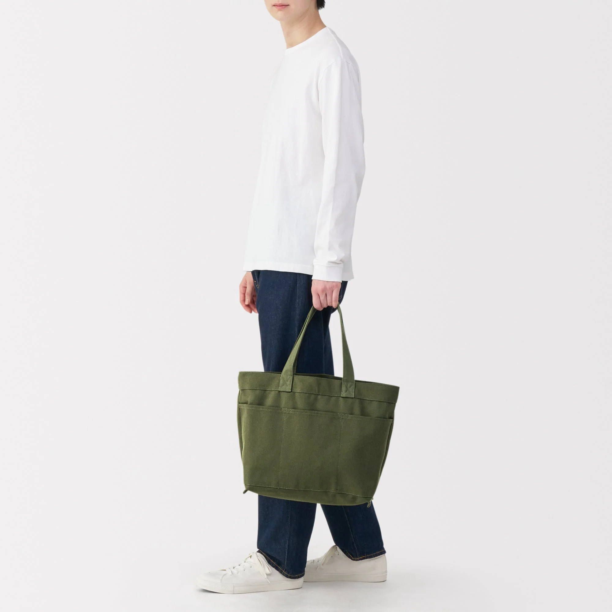 Canvas Wide Tote Bag - Image 8