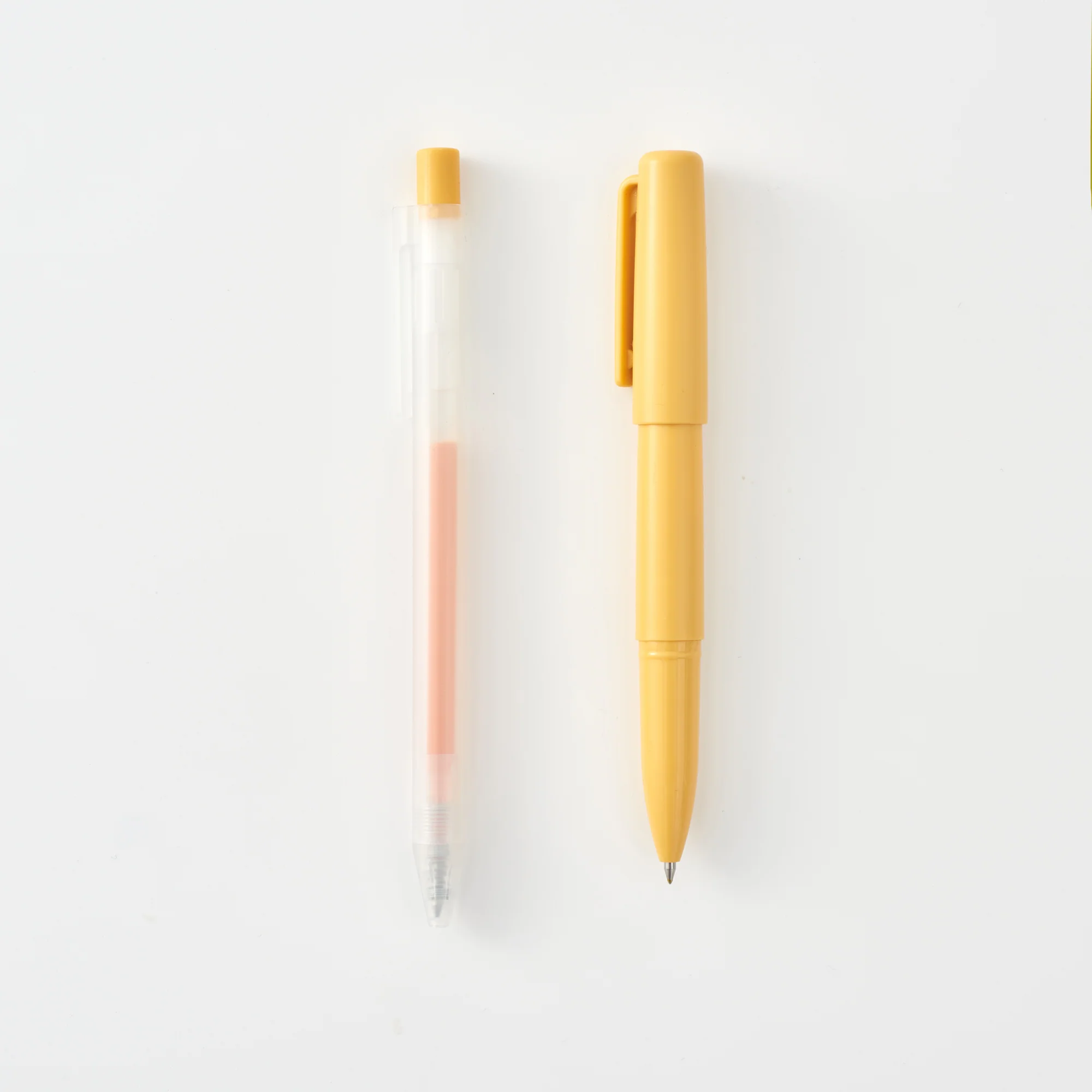 Compact Gel Ink Ballpoint Pen Cap Type 0.5 mm - Yellow - Image 6