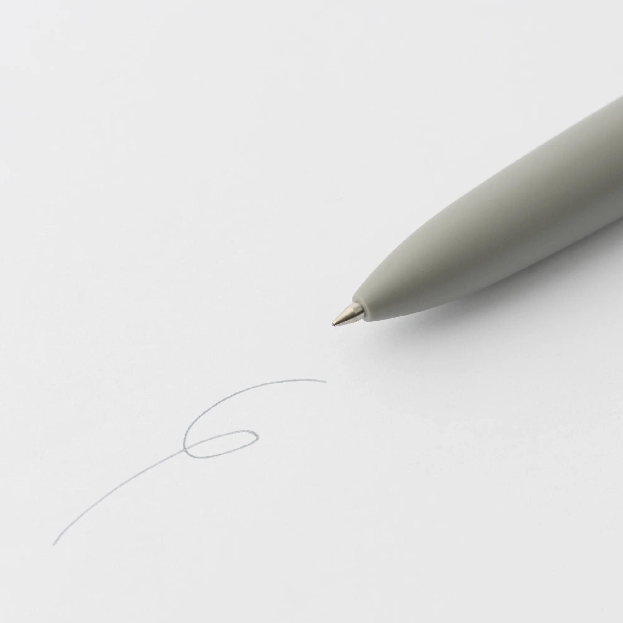 Compact Gel Ink Ballpoint Pen Knock Type 0.5 mm - Grey - Image 2
