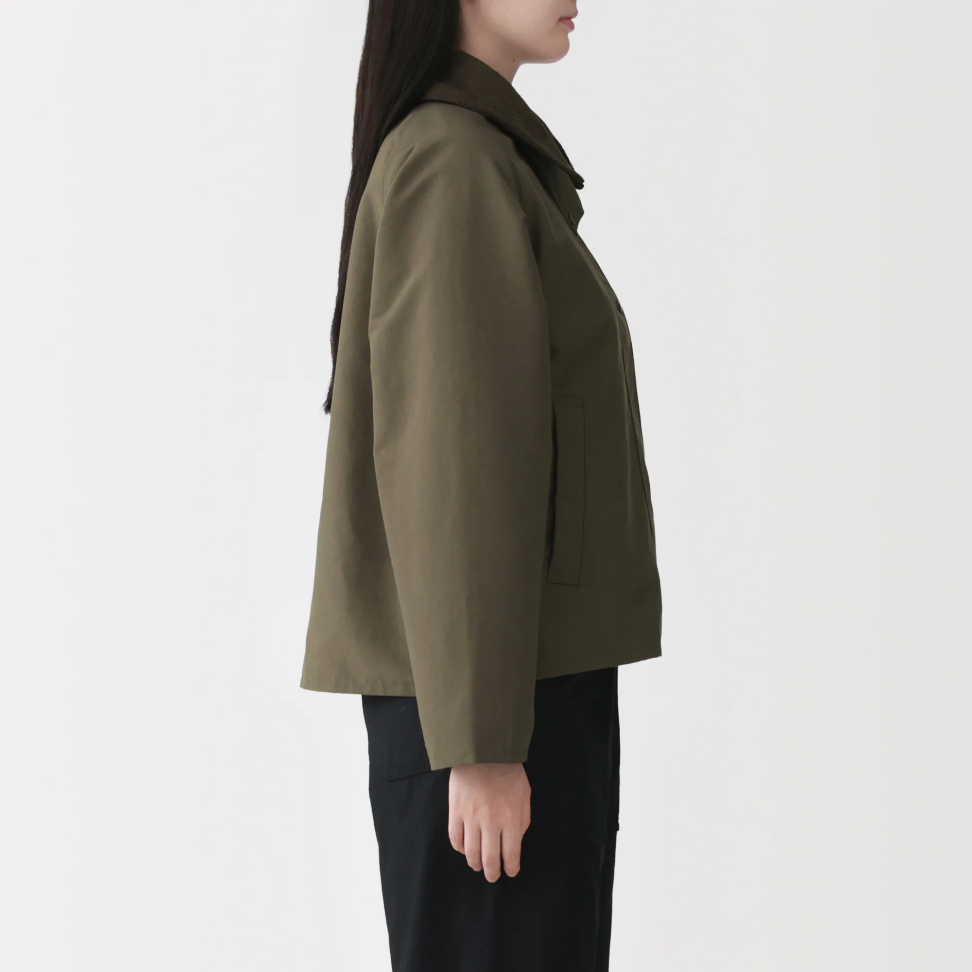 Corduroy Collar Short Blouson - Image 23