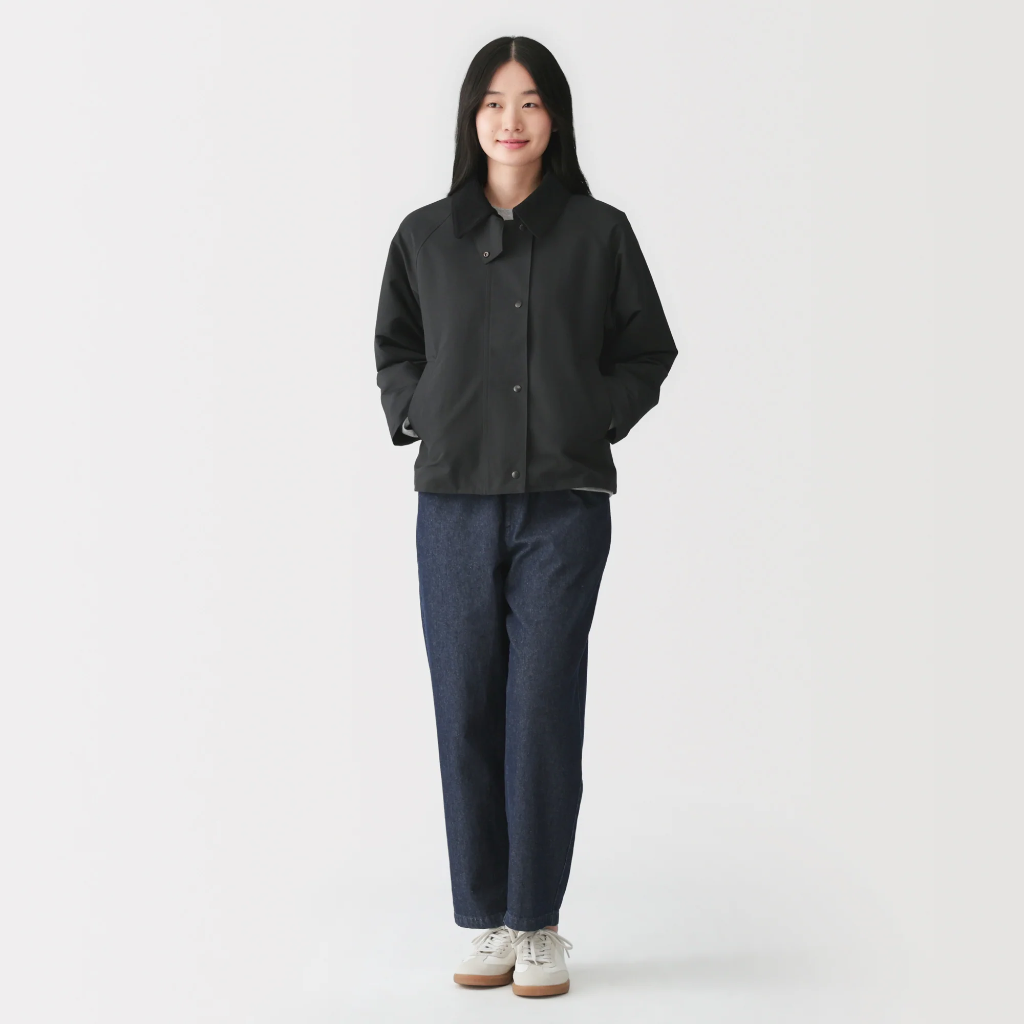 Corduroy Collar Short Blouson - Image 4