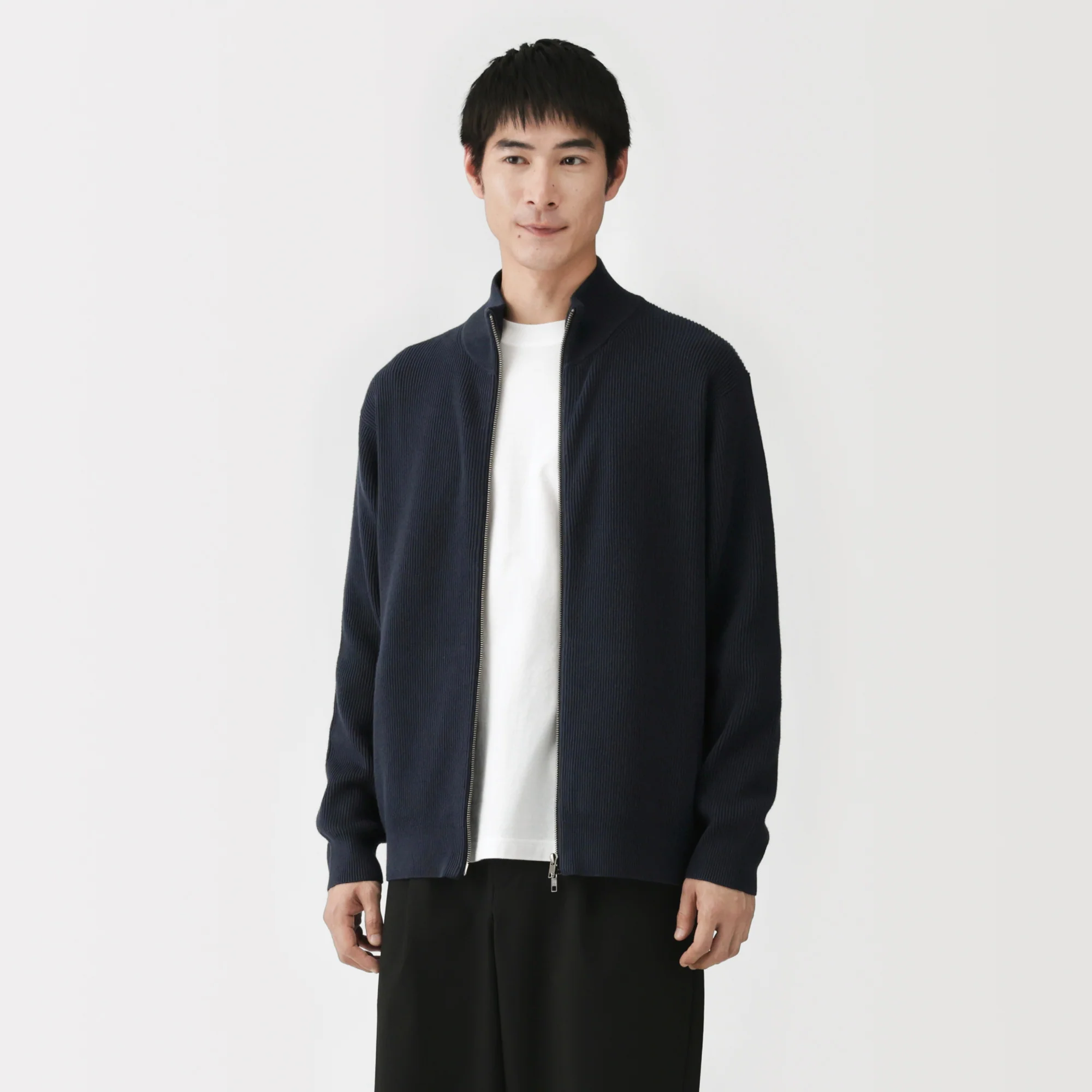Cotton Blend Full-Zip Cardigan - Image 8