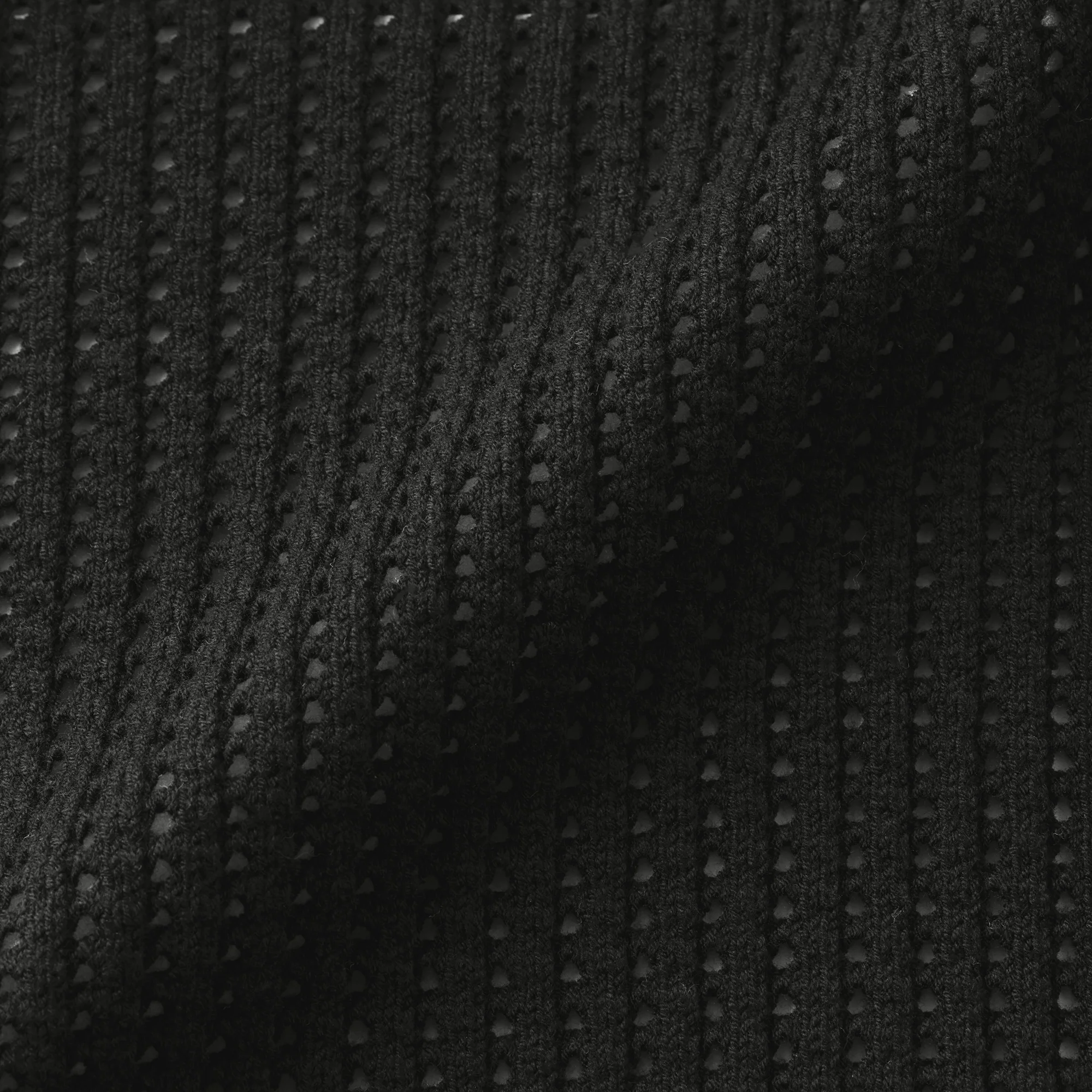 Cotton Blend Mesh Polo Cardigan - Image 24