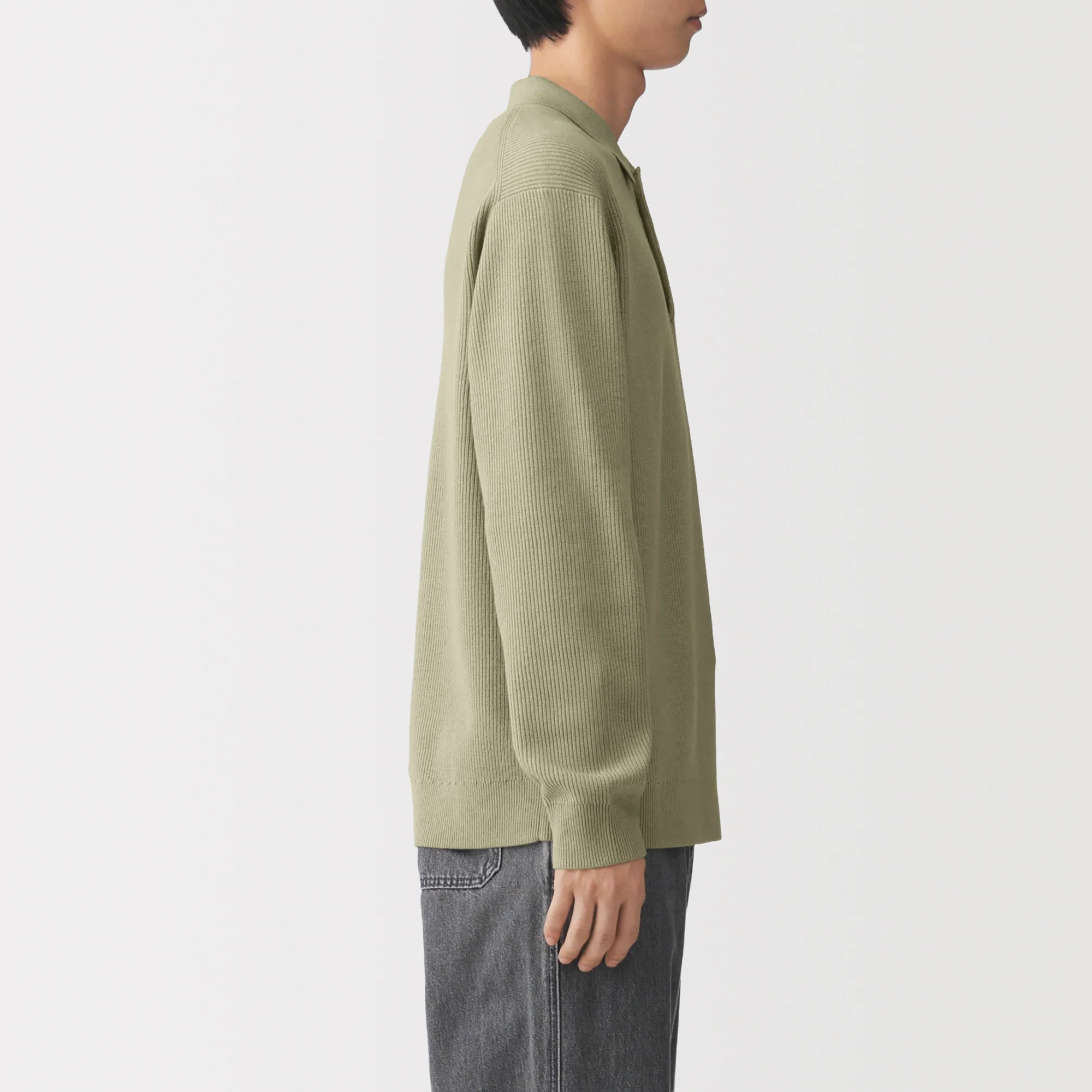 Cotton Blend Polo Sweater - Image 19