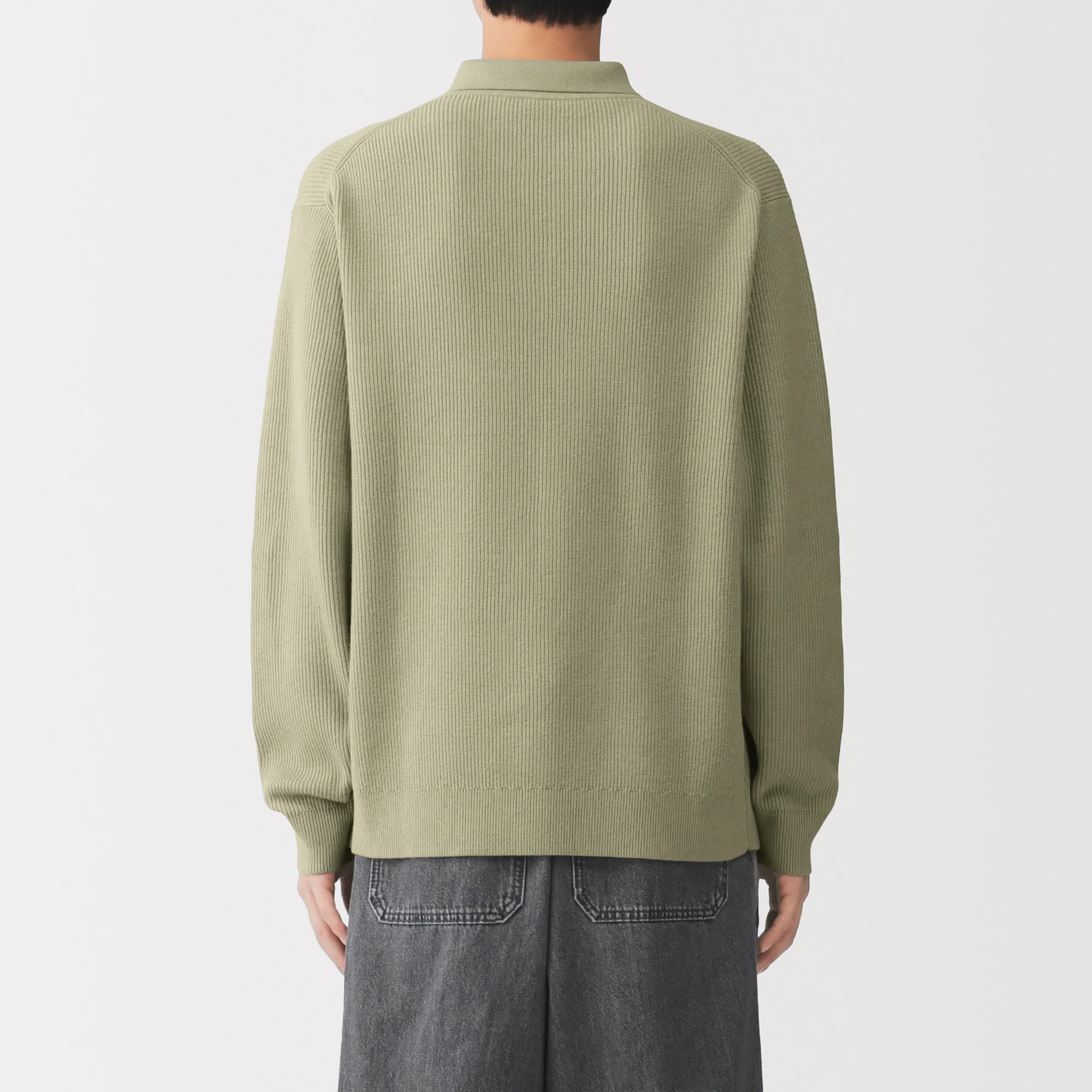 Cotton Blend Polo Sweater - Image 20