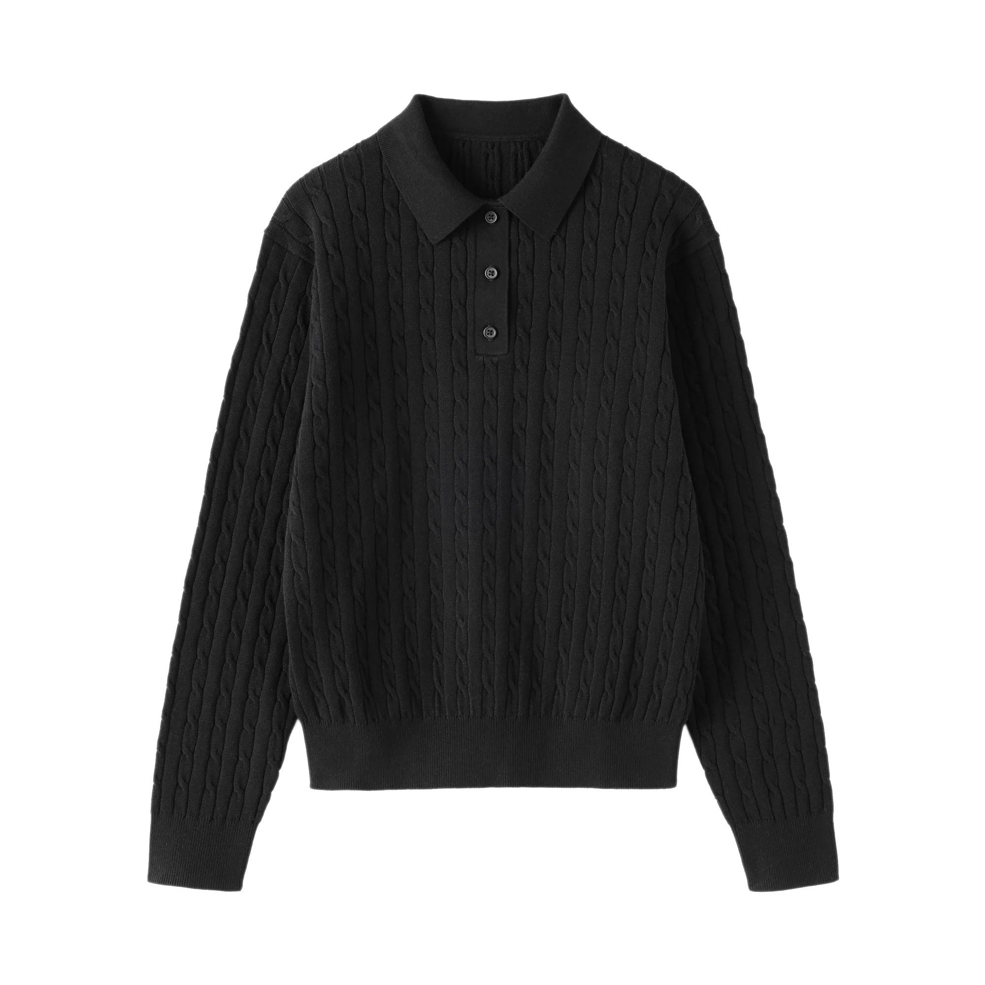 Cotton Blend Polo Sweater - Image 16