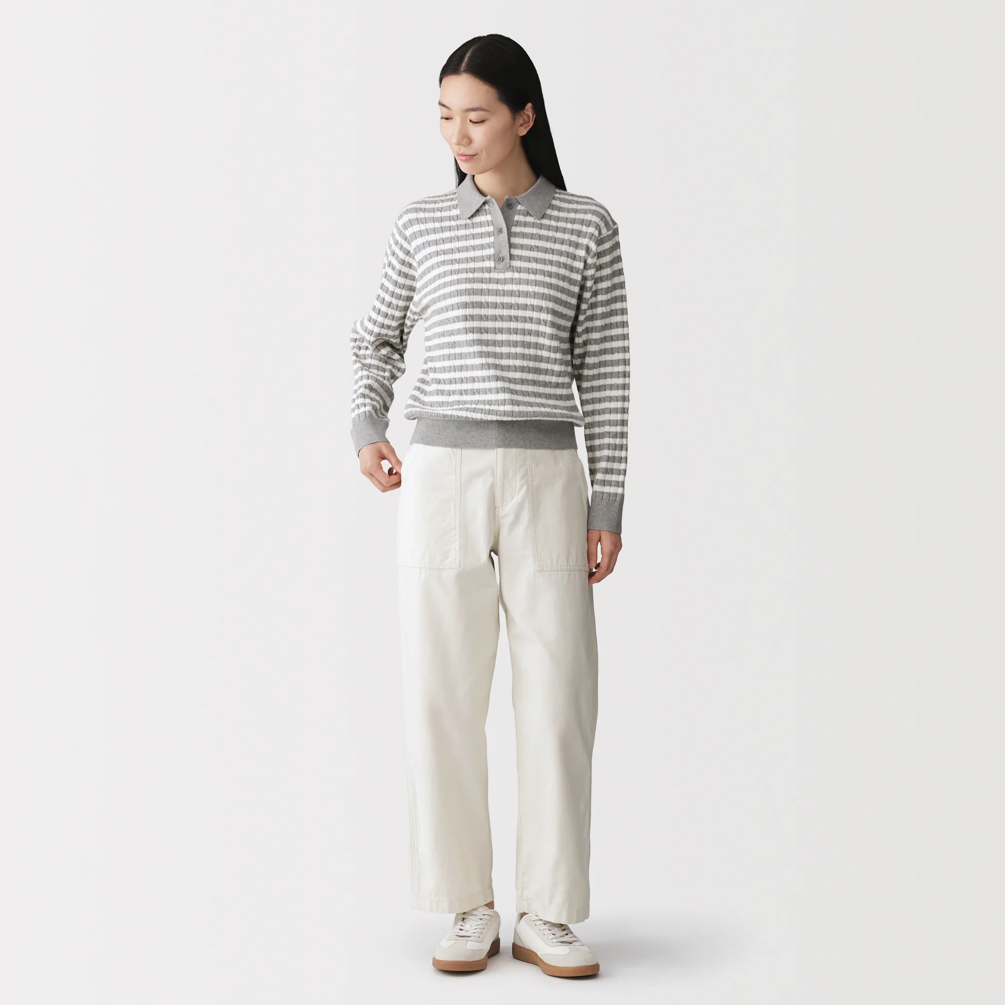 Cotton Blend Polo Sweater - Image 25