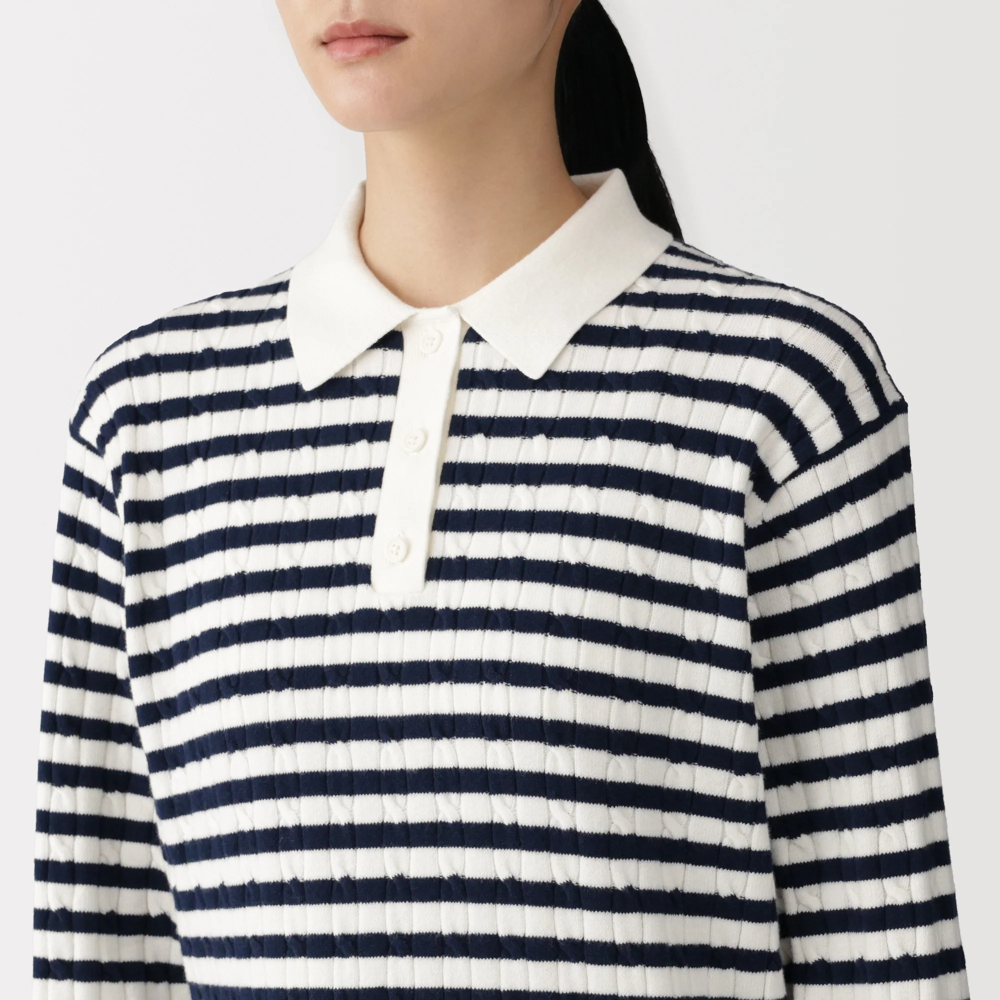 Cotton Blend Polo Sweater - Image 28