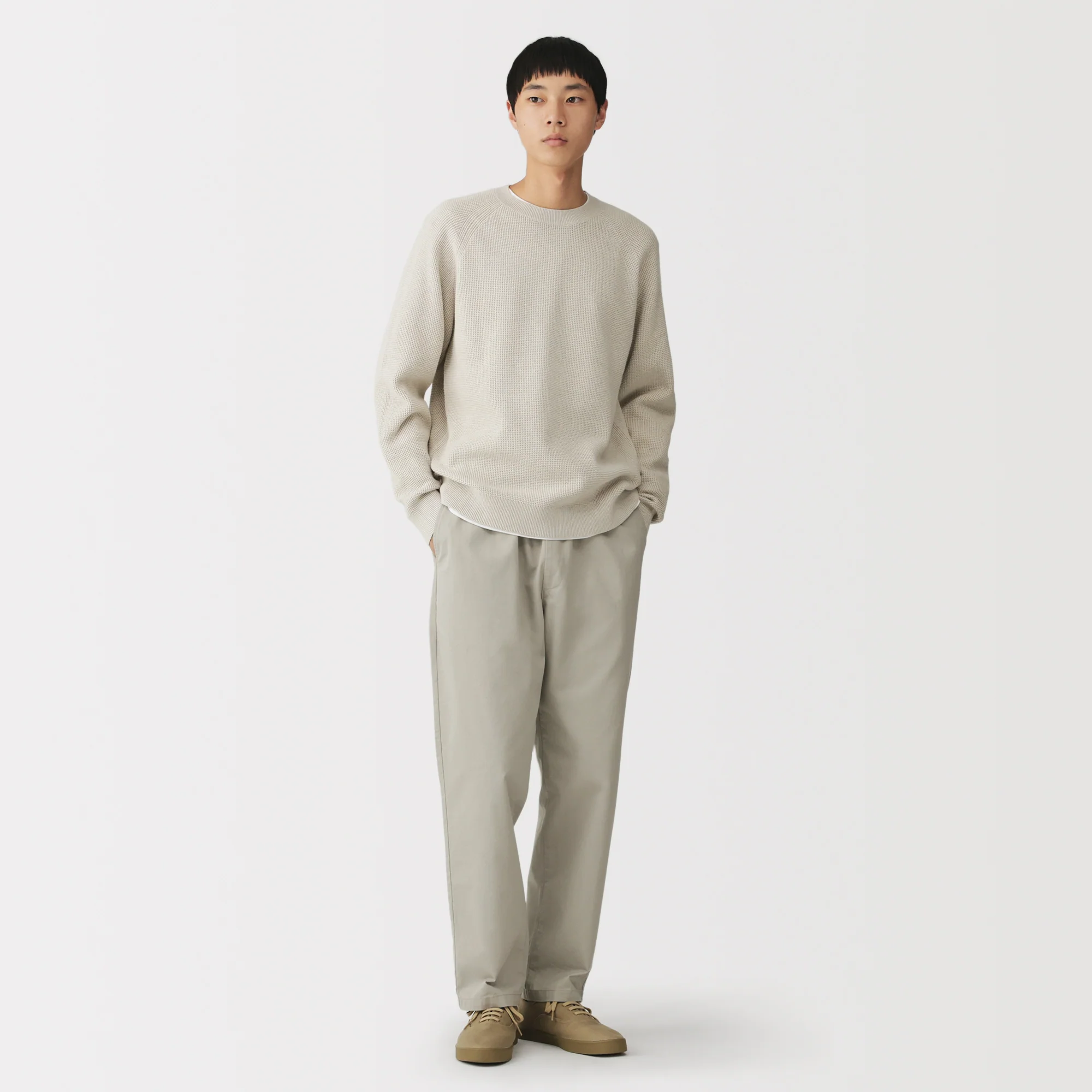 Cotton Blend Waffle Sweater - Image 11