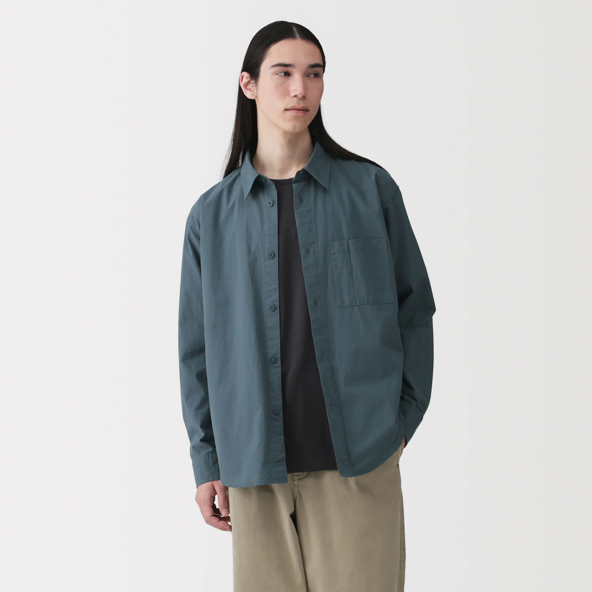 Cotton Broadcloth Overshirt - Image 3