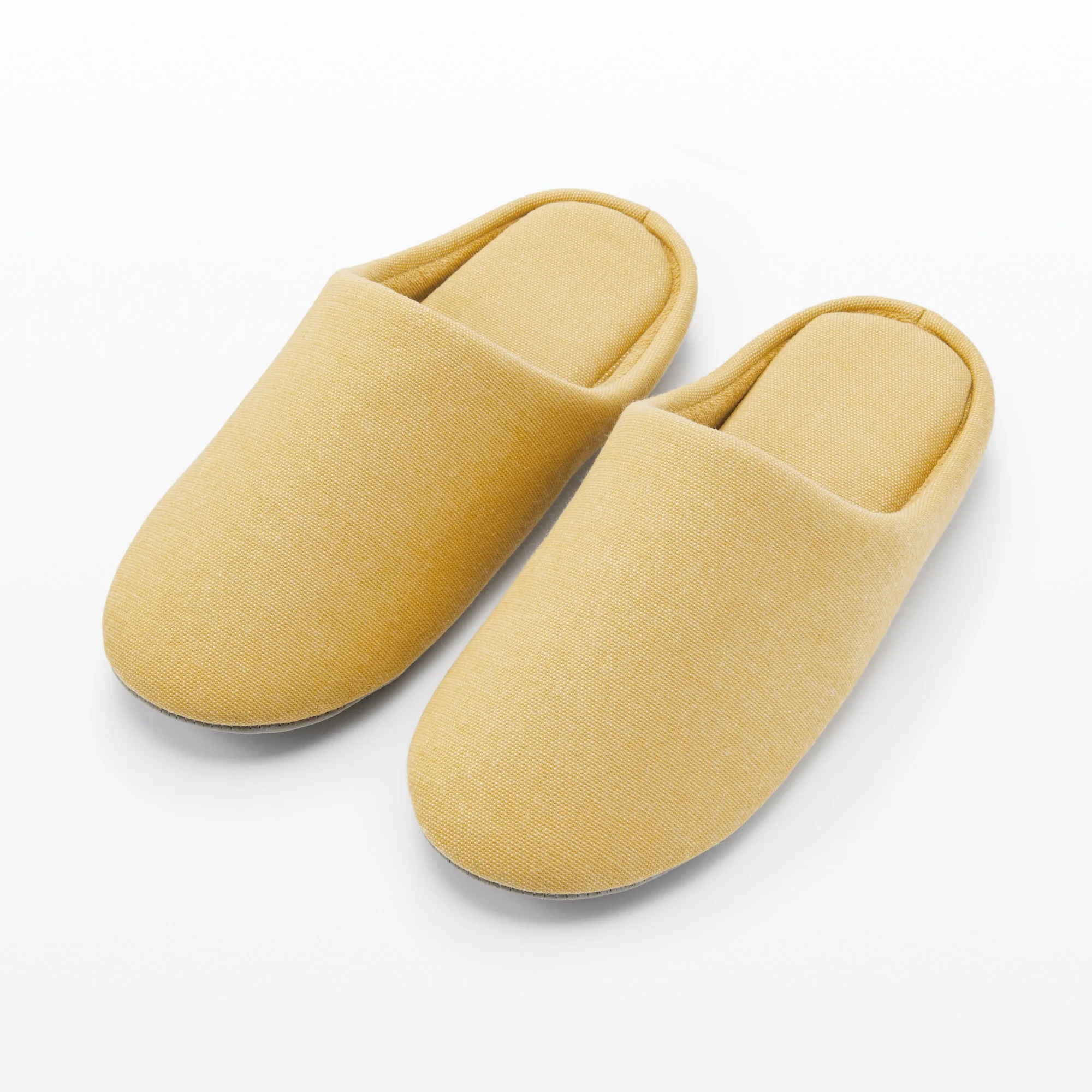 Cotton Plain Weave Insole Slippers - Yellow - Image 3