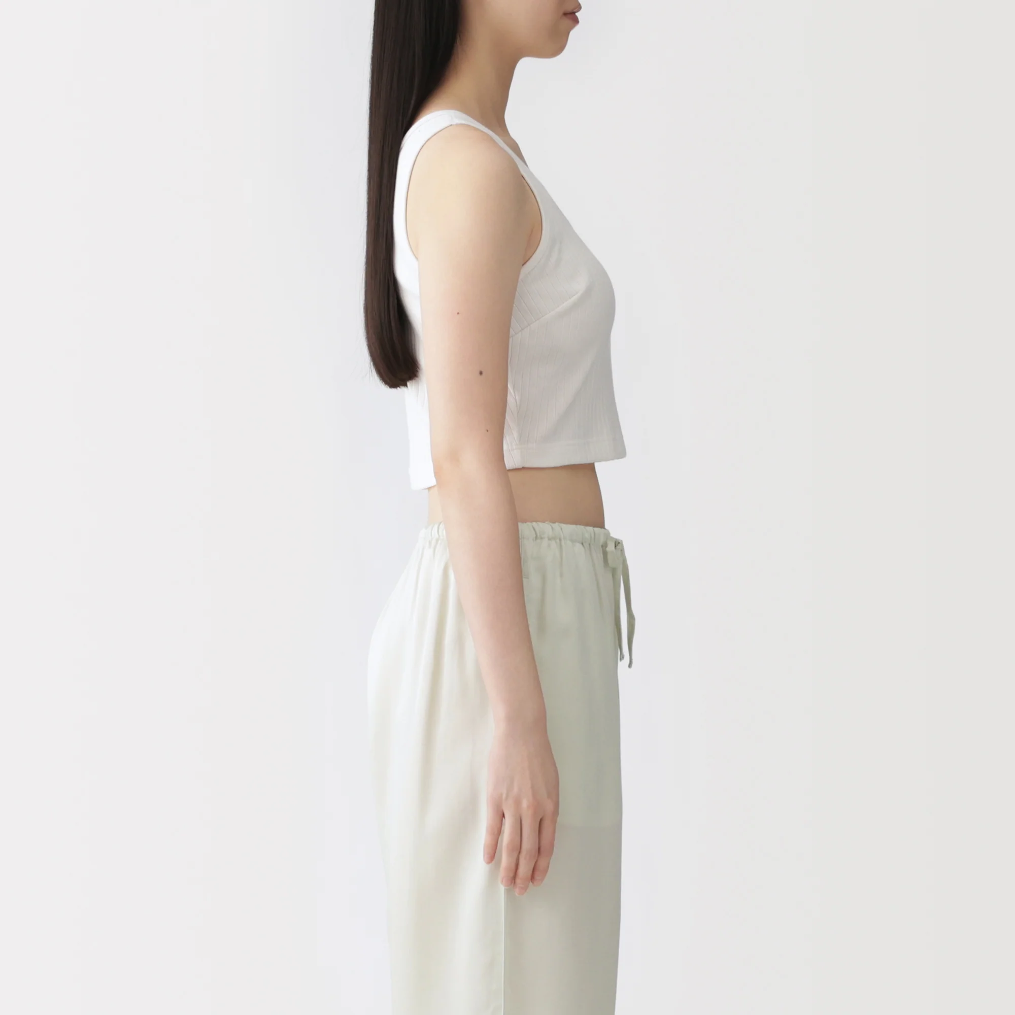 Cotton Rib Bra Tank Top - Image 36