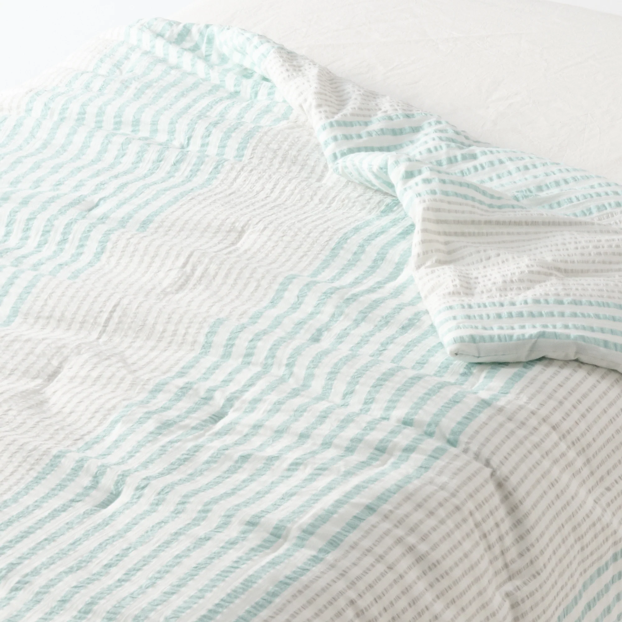 Cotton Seersucker Striped Thin Duvet - Double