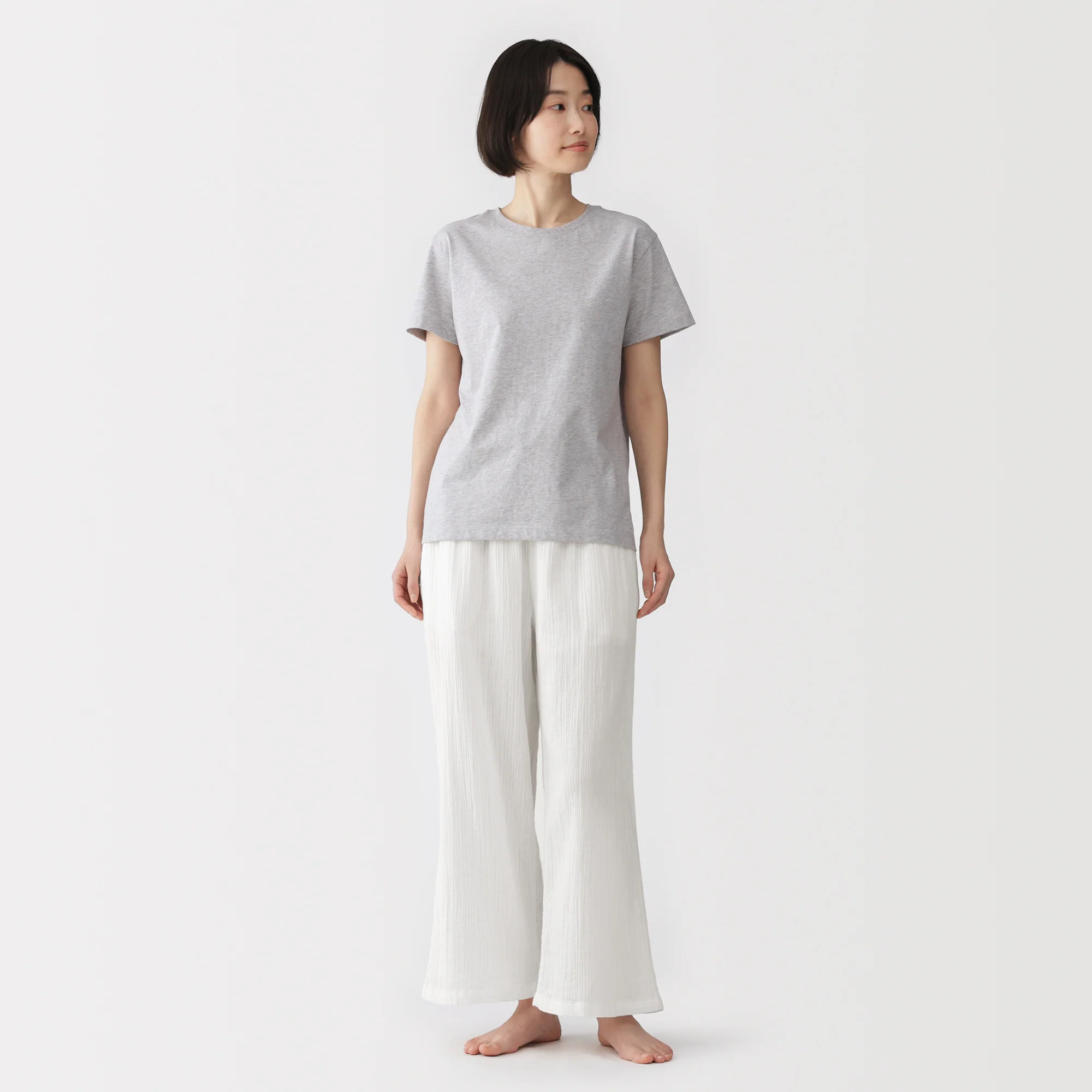 Crinkle Gauze Long Pants - Image 4