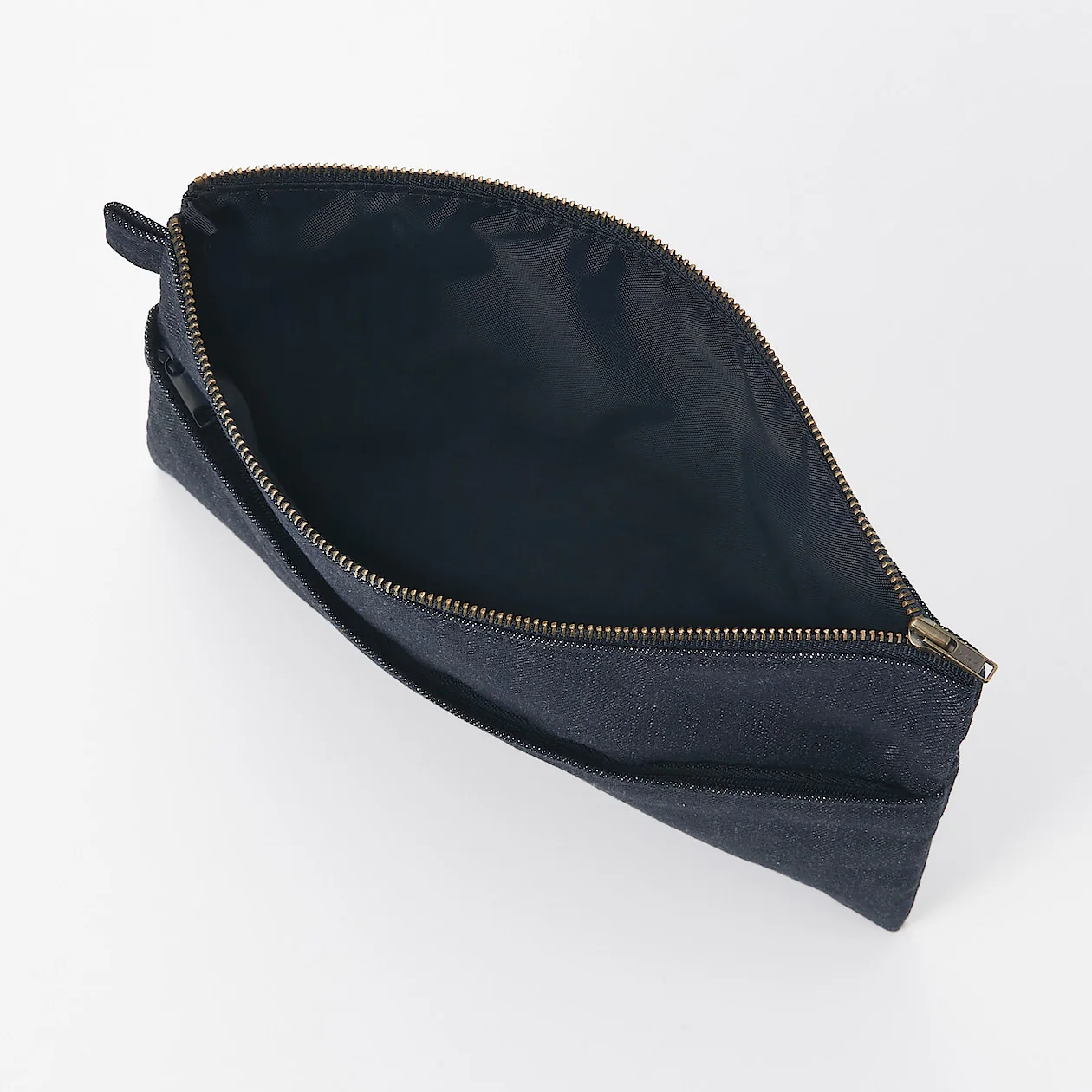 Denim Flat Pen Case with Gusset - Image 5