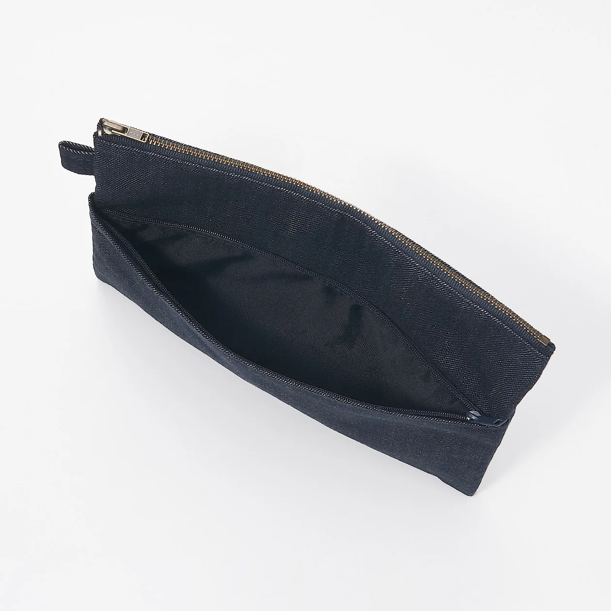 Denim Flat Pen Case with Gusset - Image 6