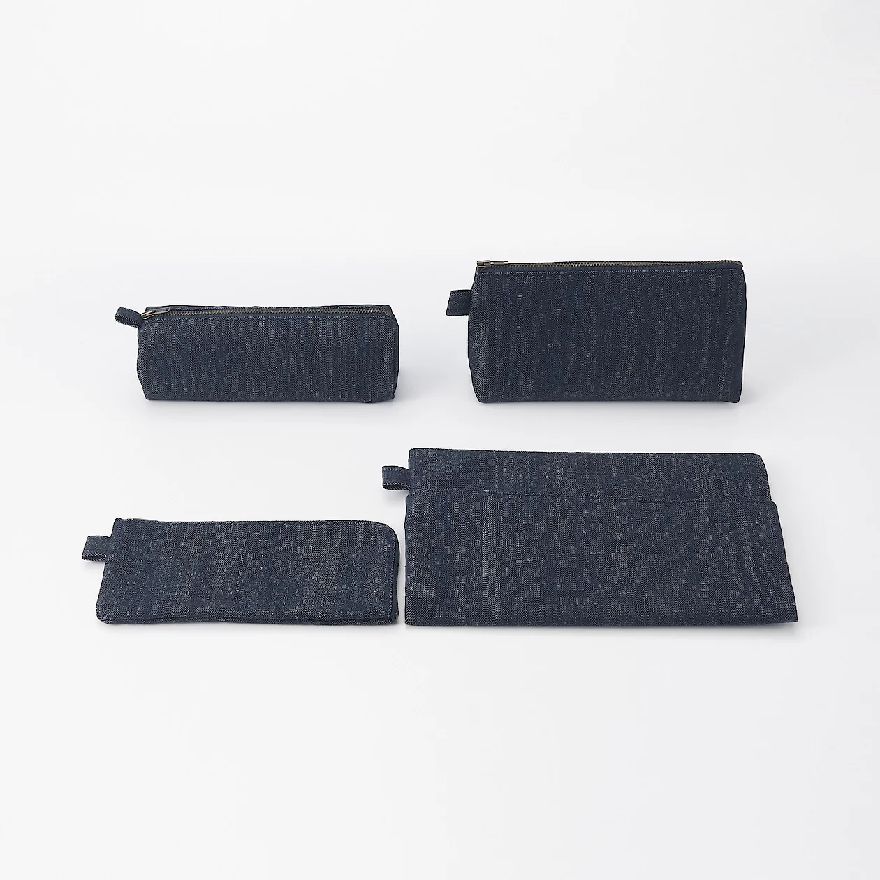 Denim Flat Pen Case with Gusset - Image 8