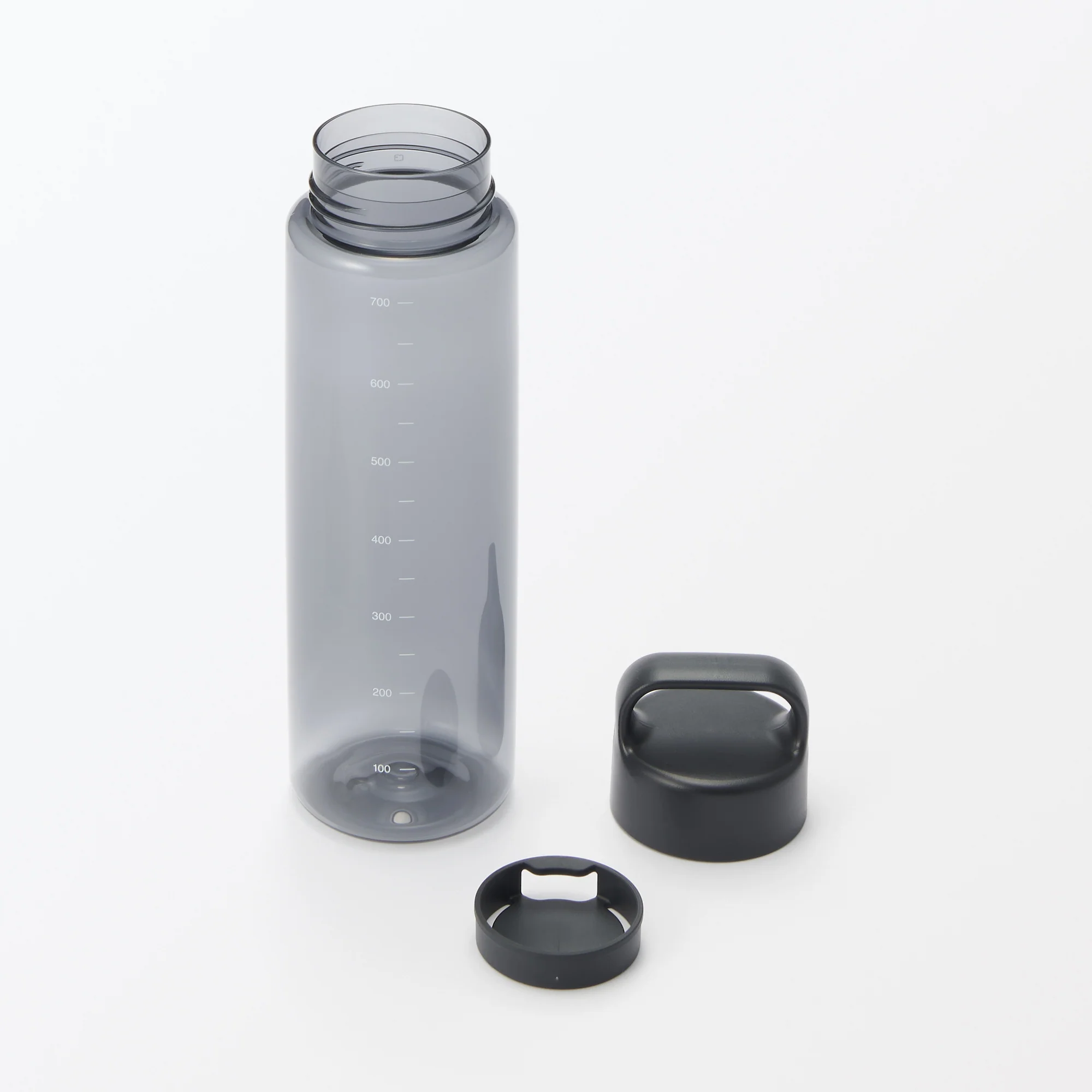 Easy-to-Carry Water Bottle With Scale - Black (700ml) - Image 4