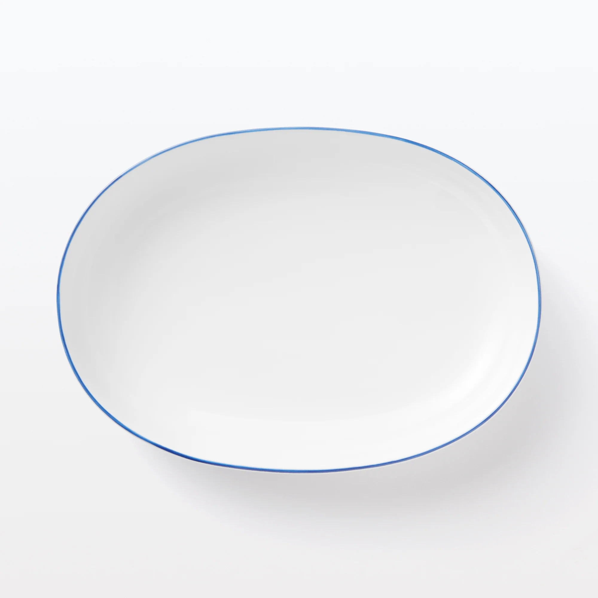 Everyday Tableware Oval Bowl - Blue Stripe - Image 3