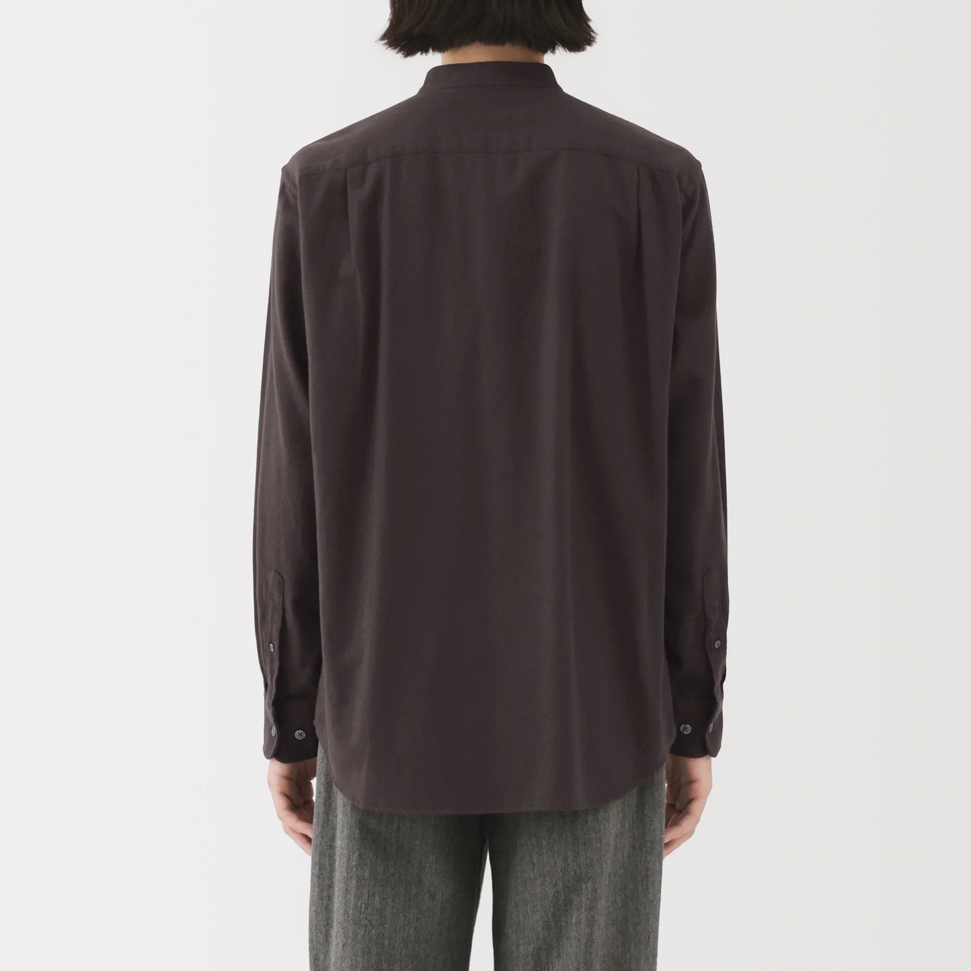Flannel Stand Collar Shirt - Image 6