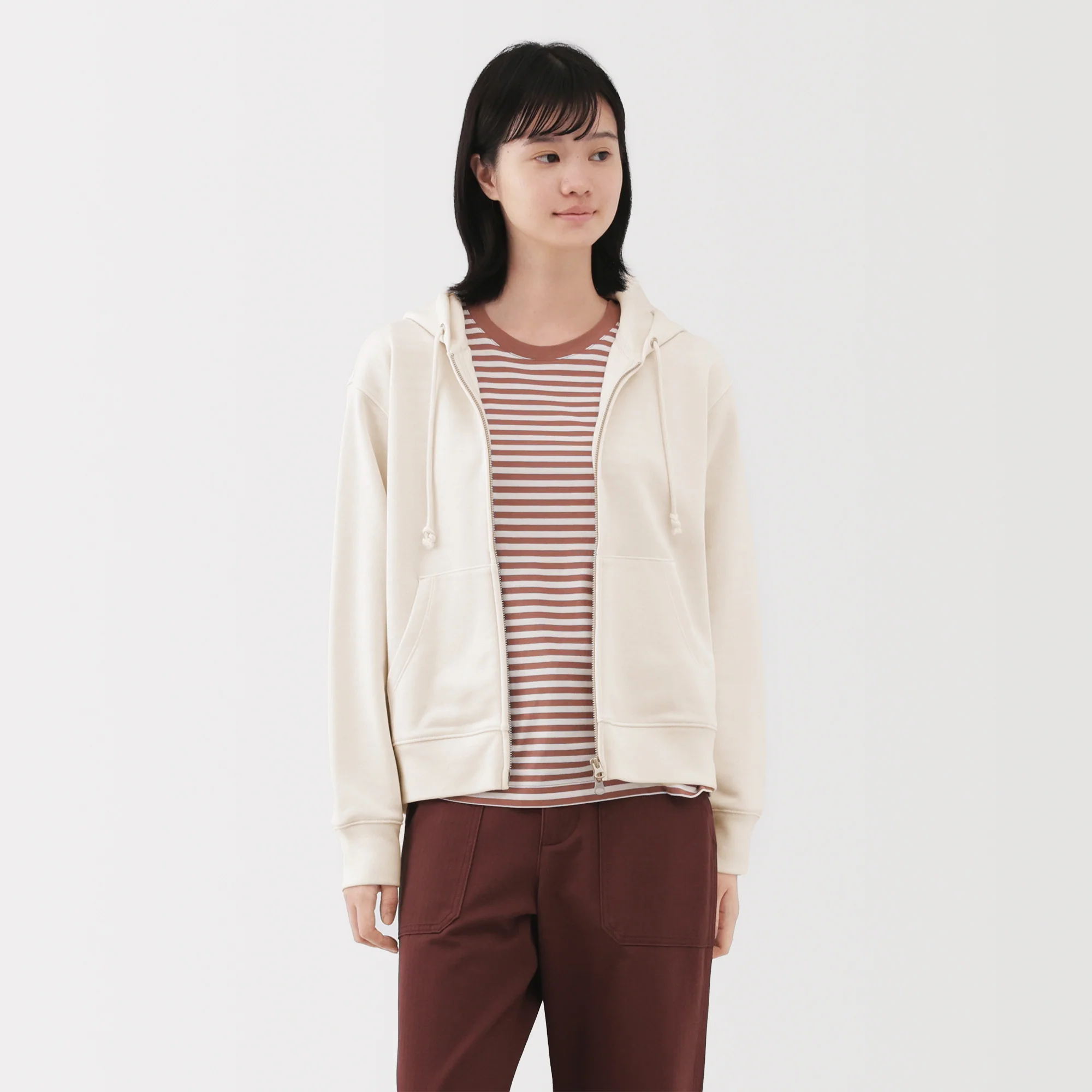French Terry Zip-Up Hoodie - Image 3