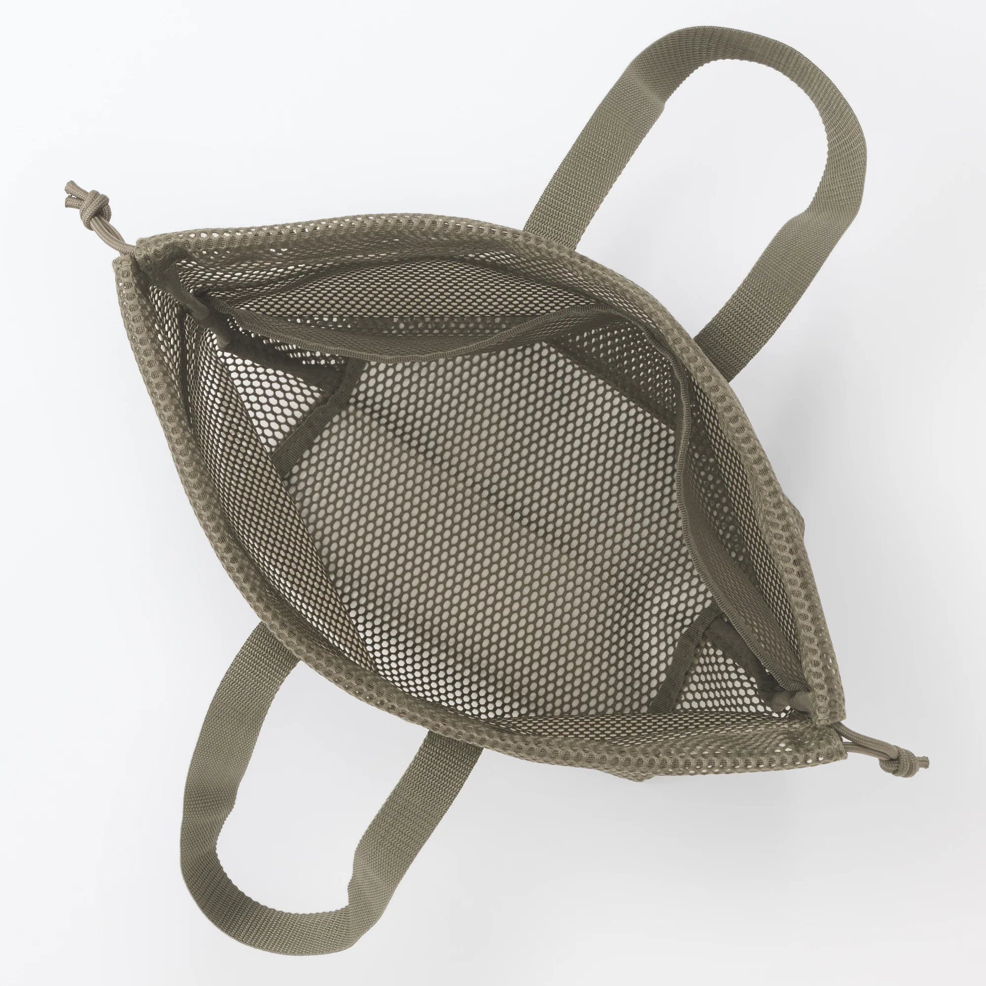 Gusset Mesh Drawstring Bag with Handle - Medium - Image 9