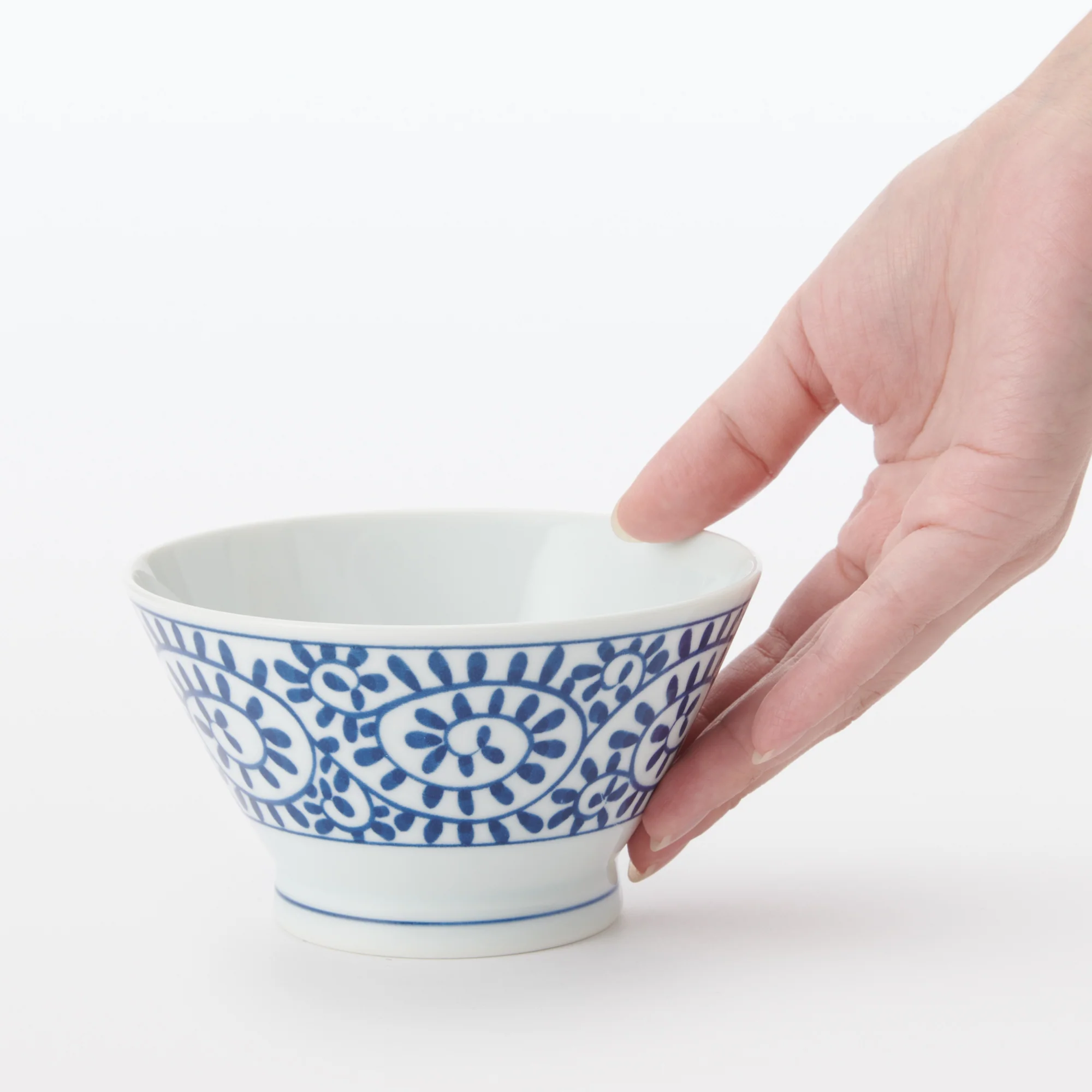 Hasami Ware Rice Bowl - Arabesque Pattern - Image 6
