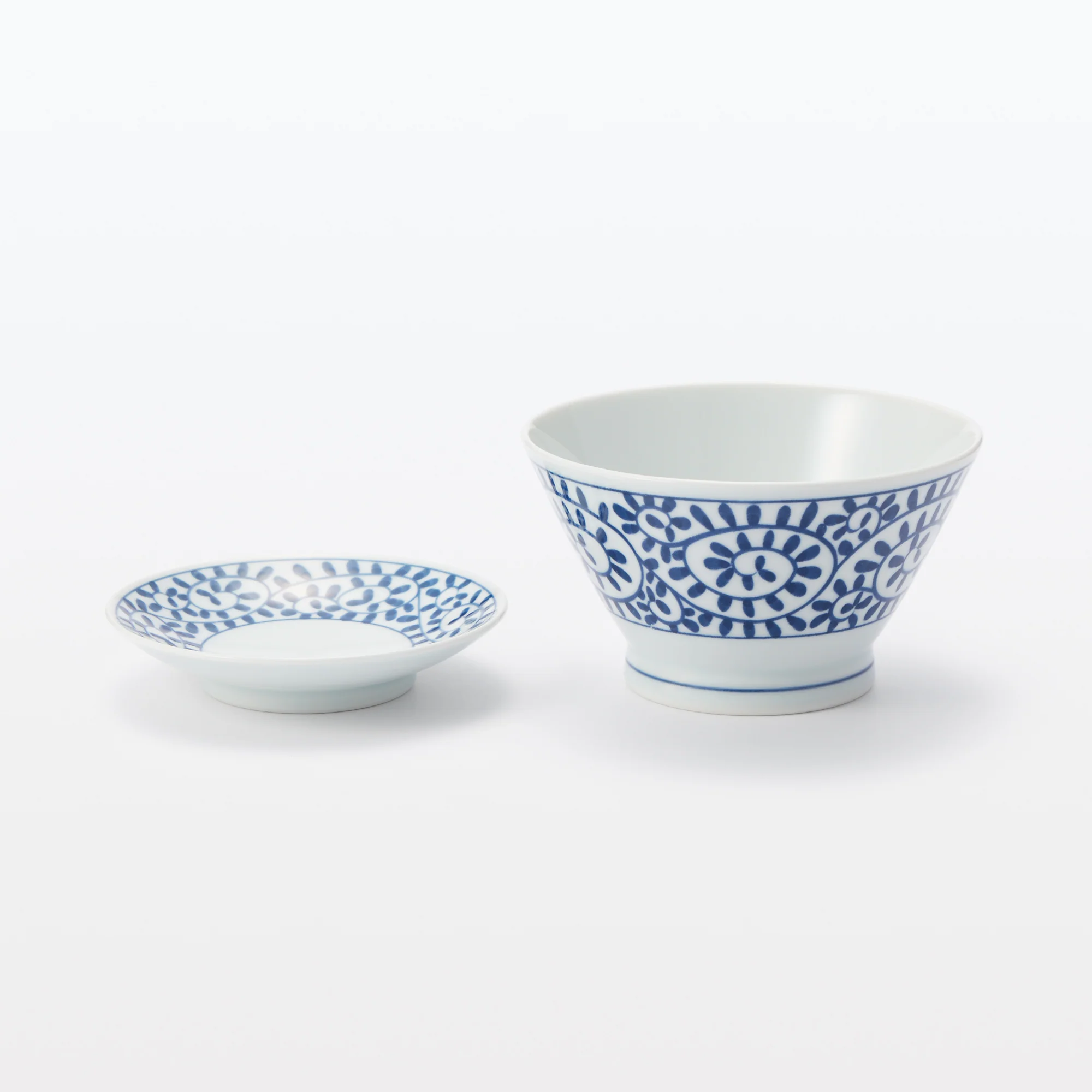 Hasami Ware Rice Bowl - Arabesque Pattern - Image 8