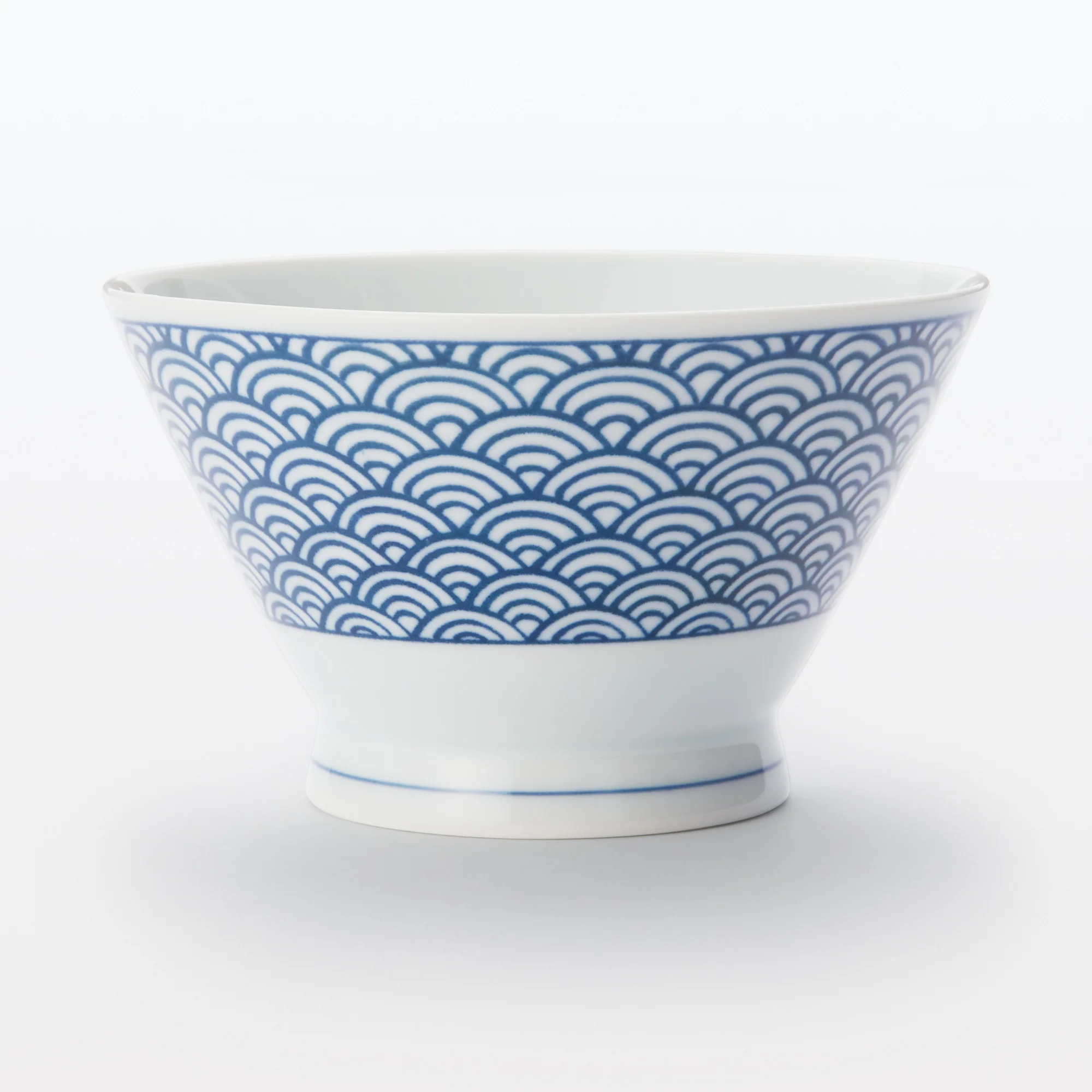 Hasami Ware Rice Bowl - Wave Pattern - Image 11