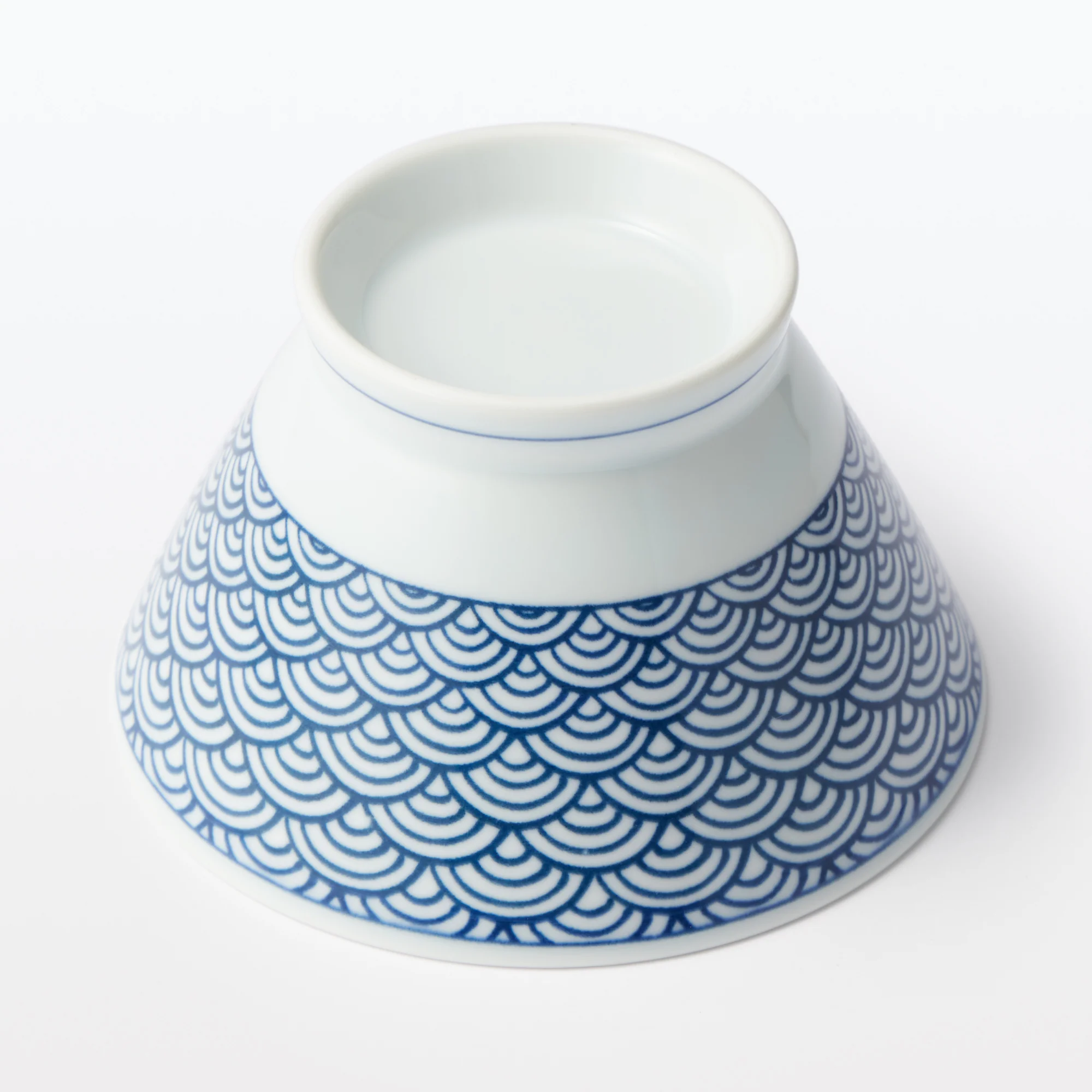 Hasami Ware Rice Bowl - Wave Pattern - Image 13