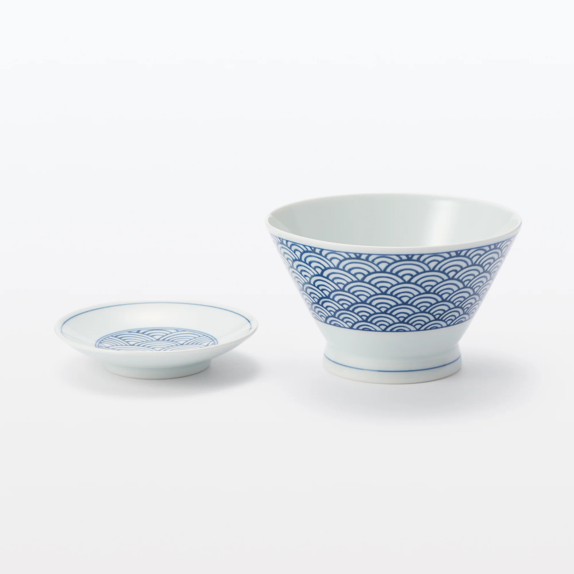Hasami Ware Rice Bowl - Wave Pattern - Image 17