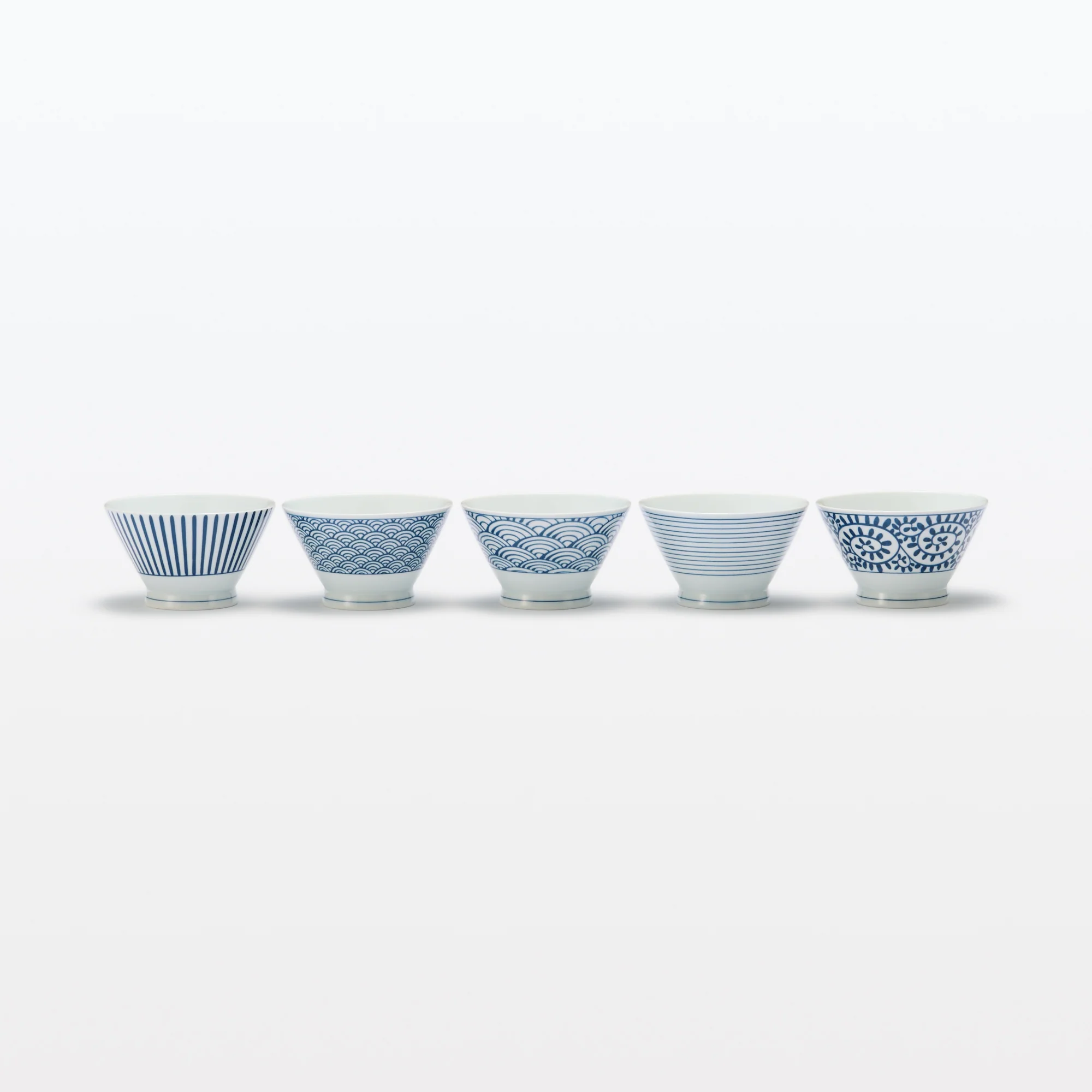 Hasami Ware Rice Bowl - Wave Pattern - Image 18
