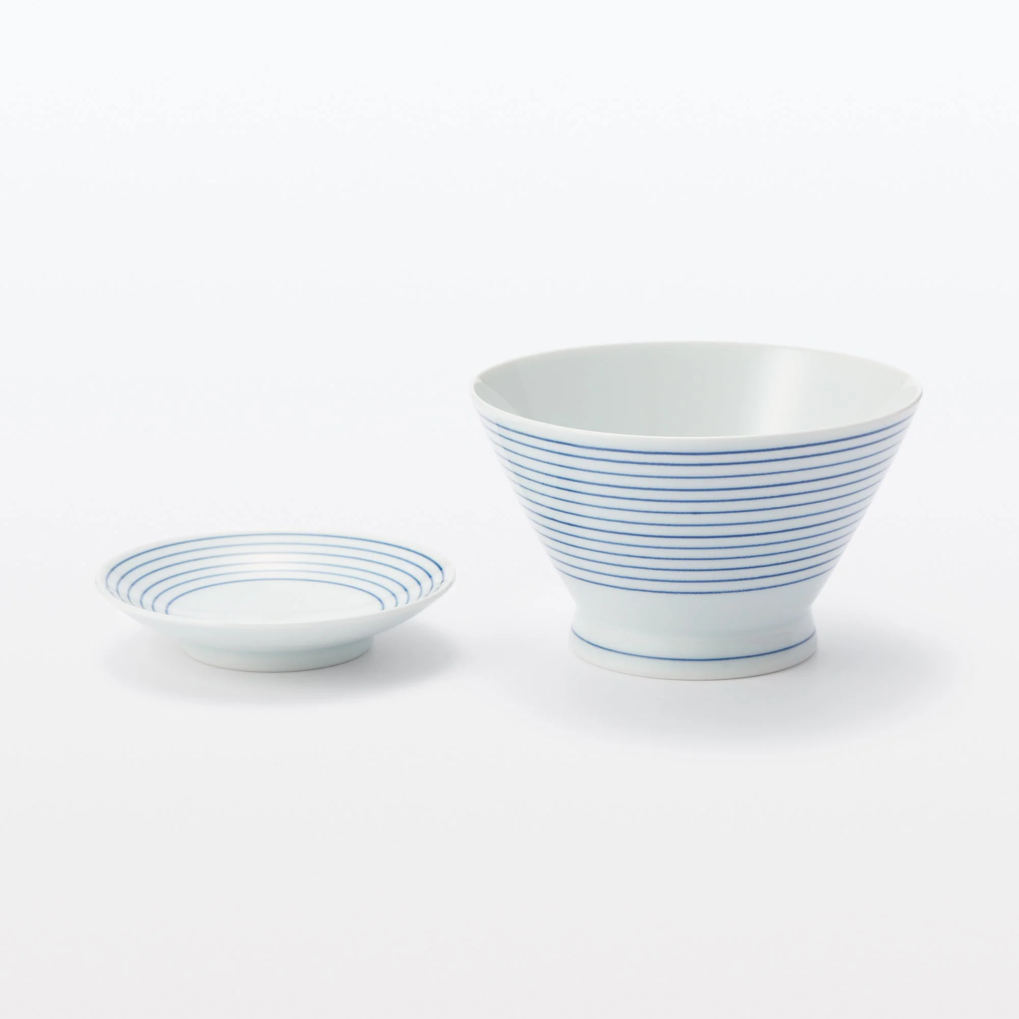Hasami Ware Small Plate - Horizontal Stripes Pattern - Image 7