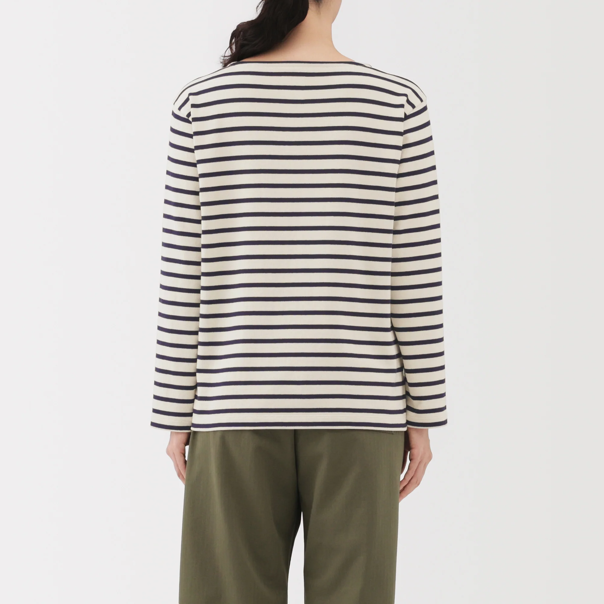 Heavyweight Cotton Boat Neck T-Shirt - Image 38