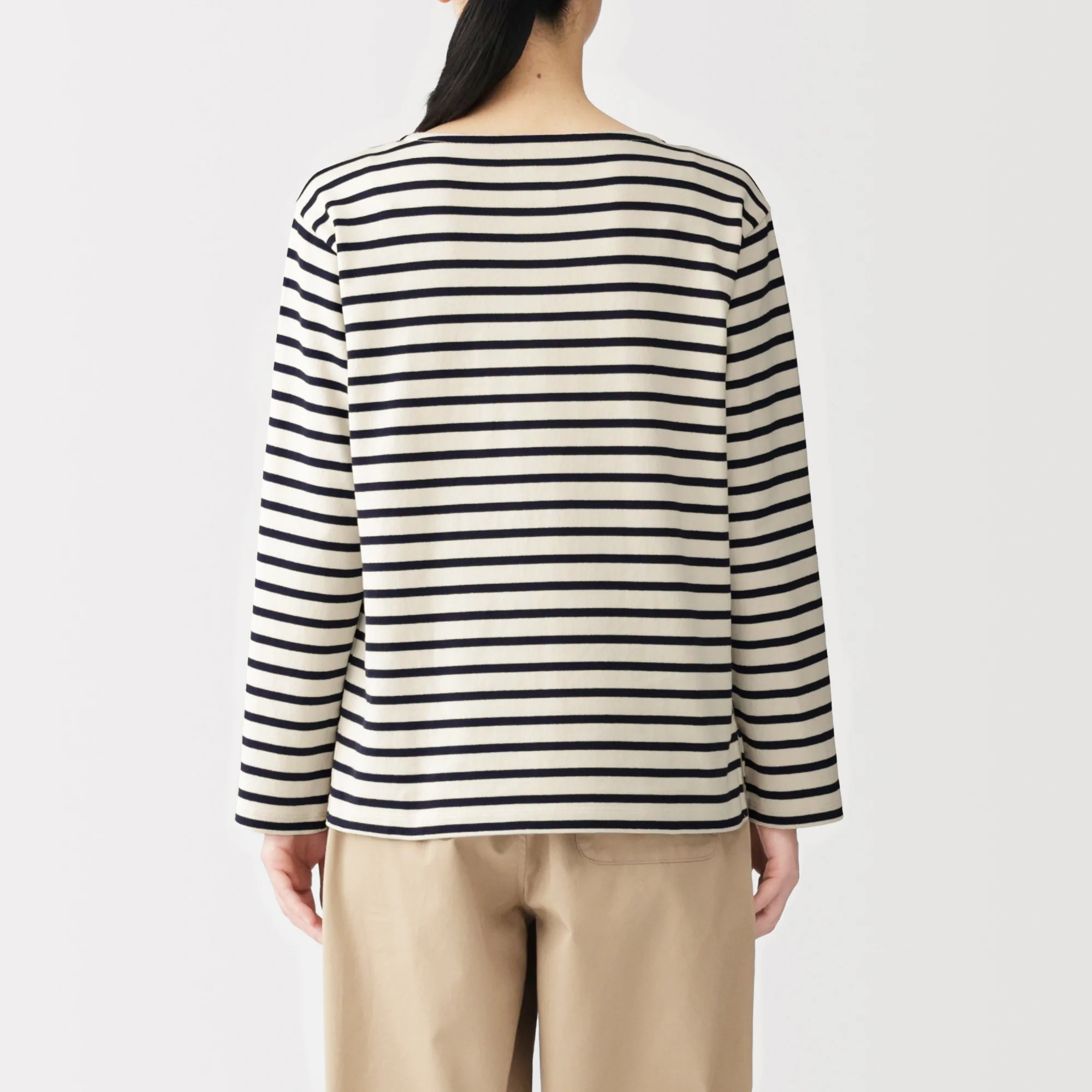 Heavyweight Cotton Boat Neck T-Shirt - Image 24