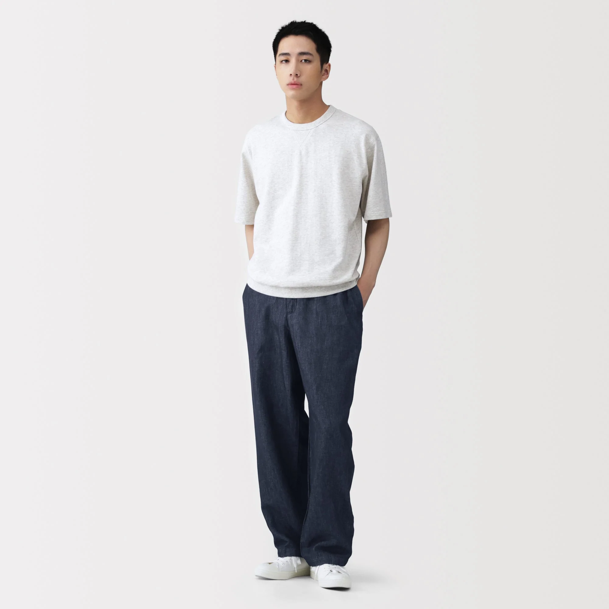Hemp Blend Denim Straight Pants - Image 3
