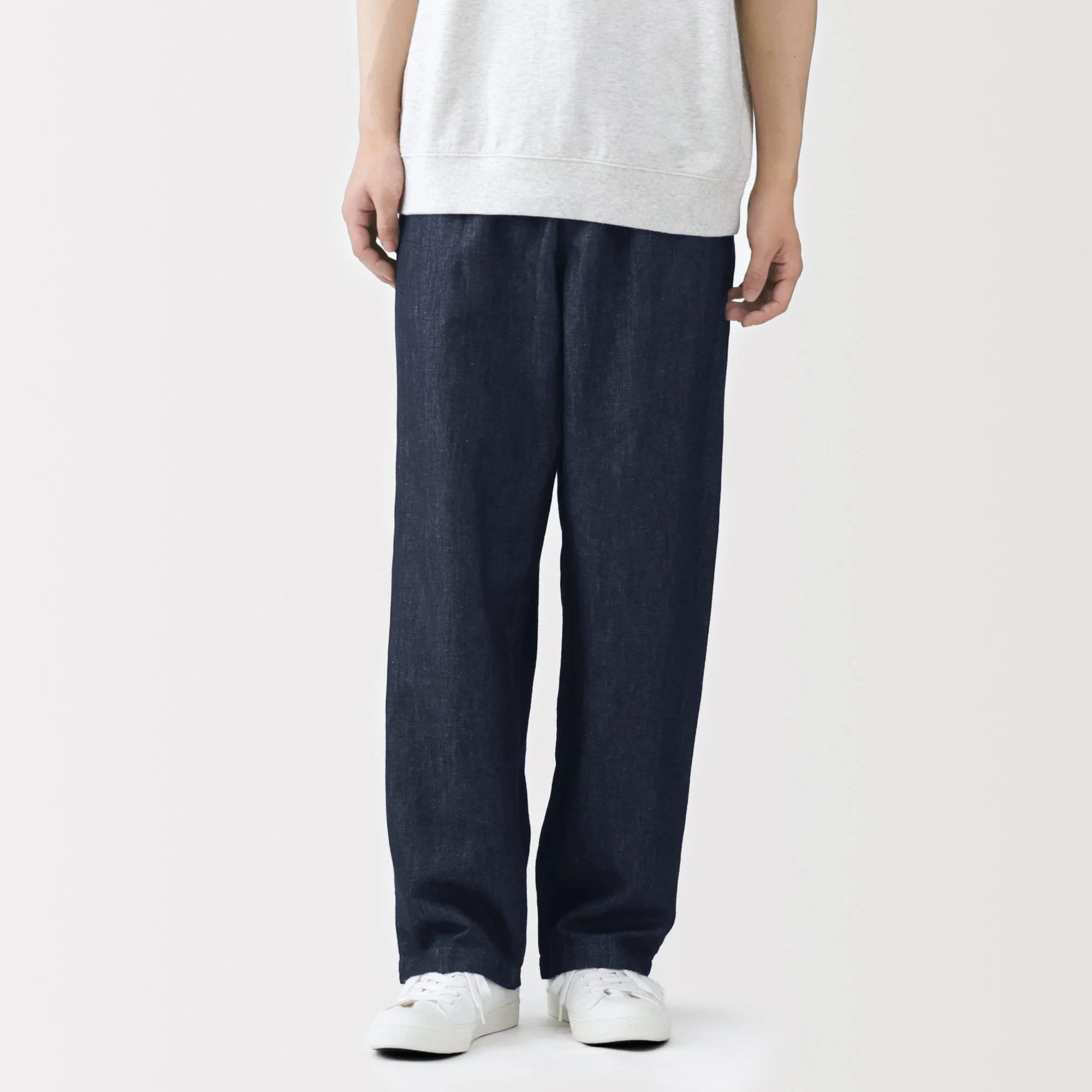 Hemp Blend Denim Straight Pants - Image 4
