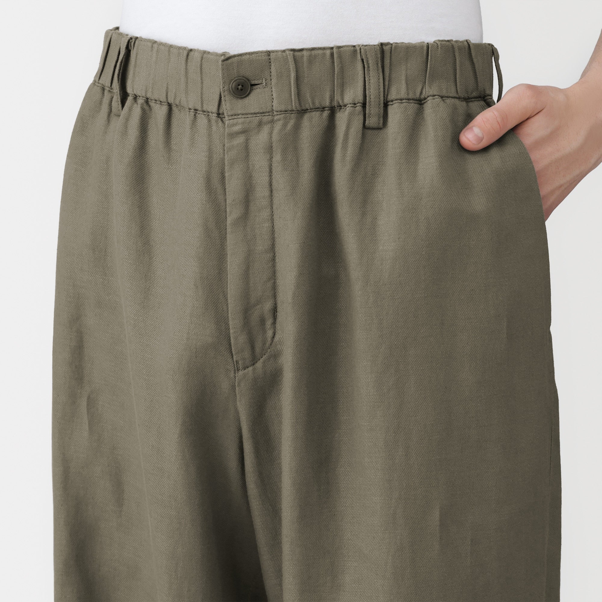 Hemp Cotton Twill Straight Pants - Image 25