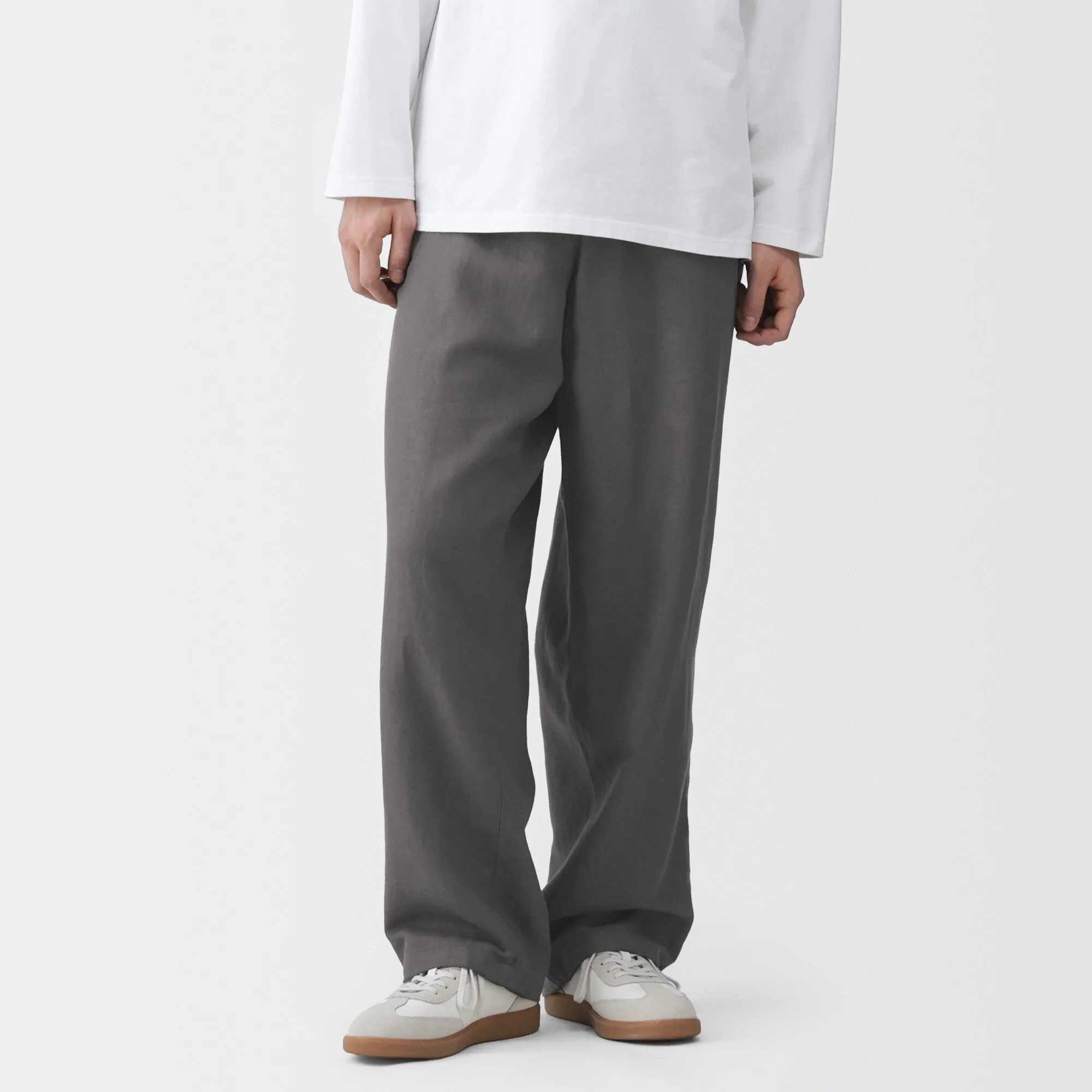 Hemp Cotton Twill Straight Pants - Image 4