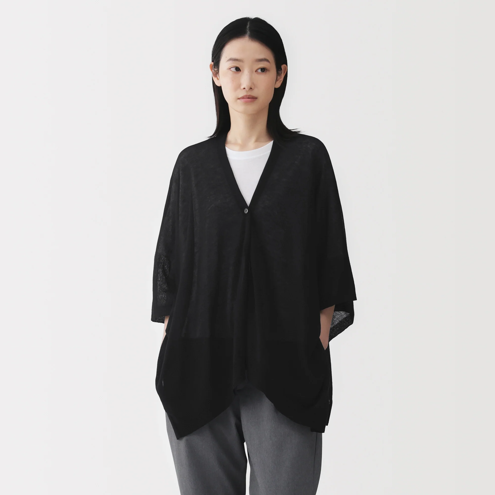 High-Twist Cotton Buttoned Bolero - Image 19