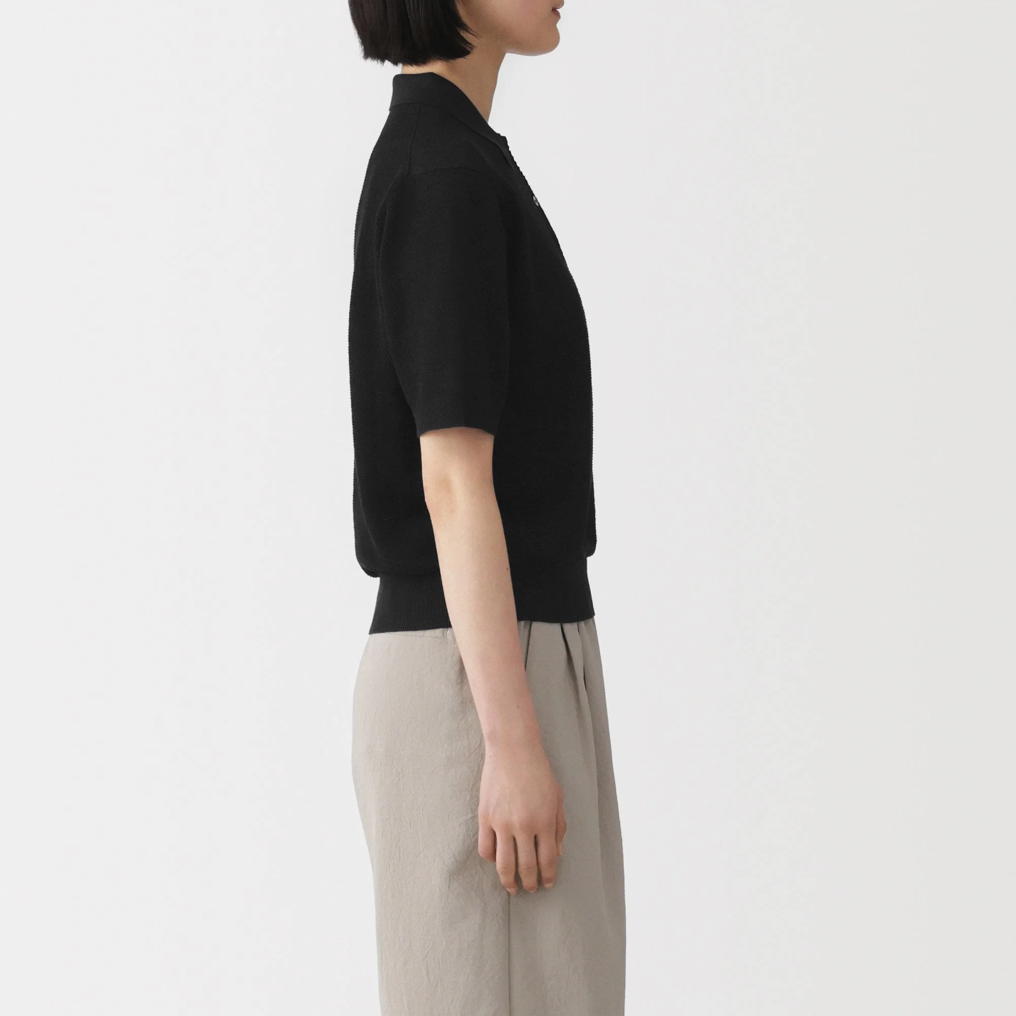 High-Twist Cotton Polo Sweater - Image 19