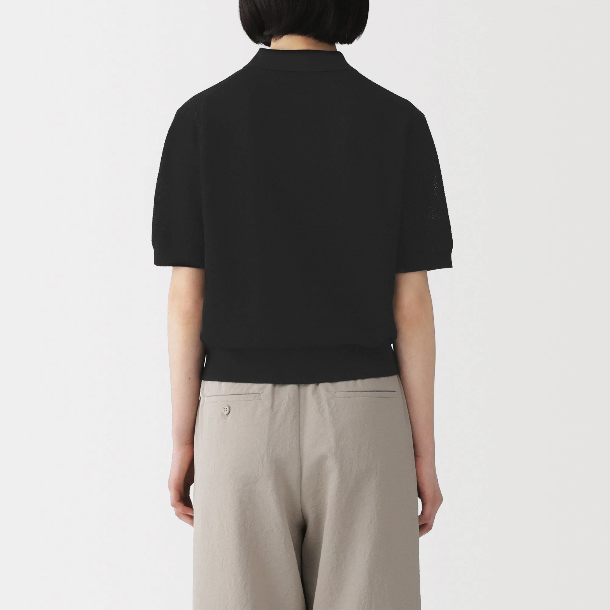 High-Twist Cotton Polo Sweater - Image 6