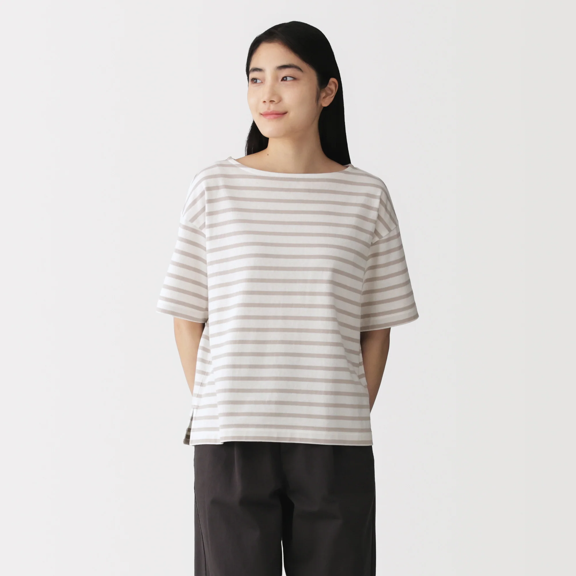 Jersey Boatneck T-Shirt - Image 11