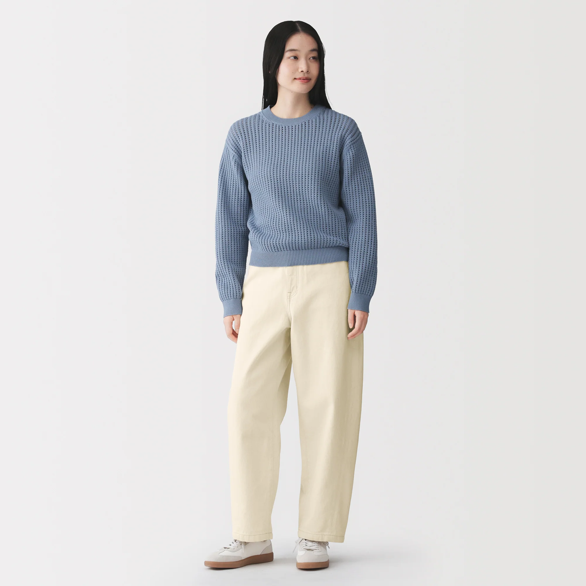 Kapok Blend Denim Cocoon Pants - Image 3
