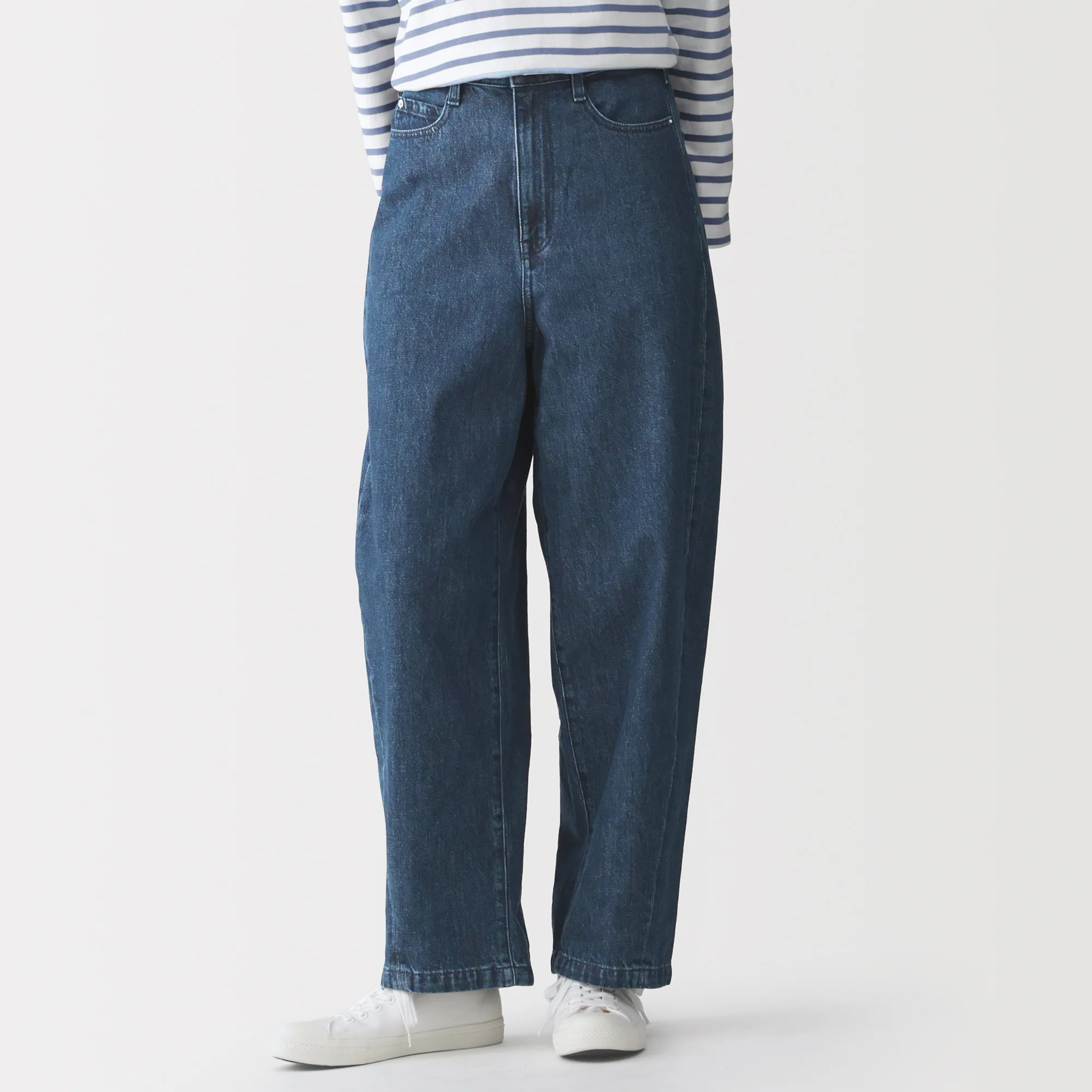 Kapok Blend Denim Cocoon Pants - Image 13
