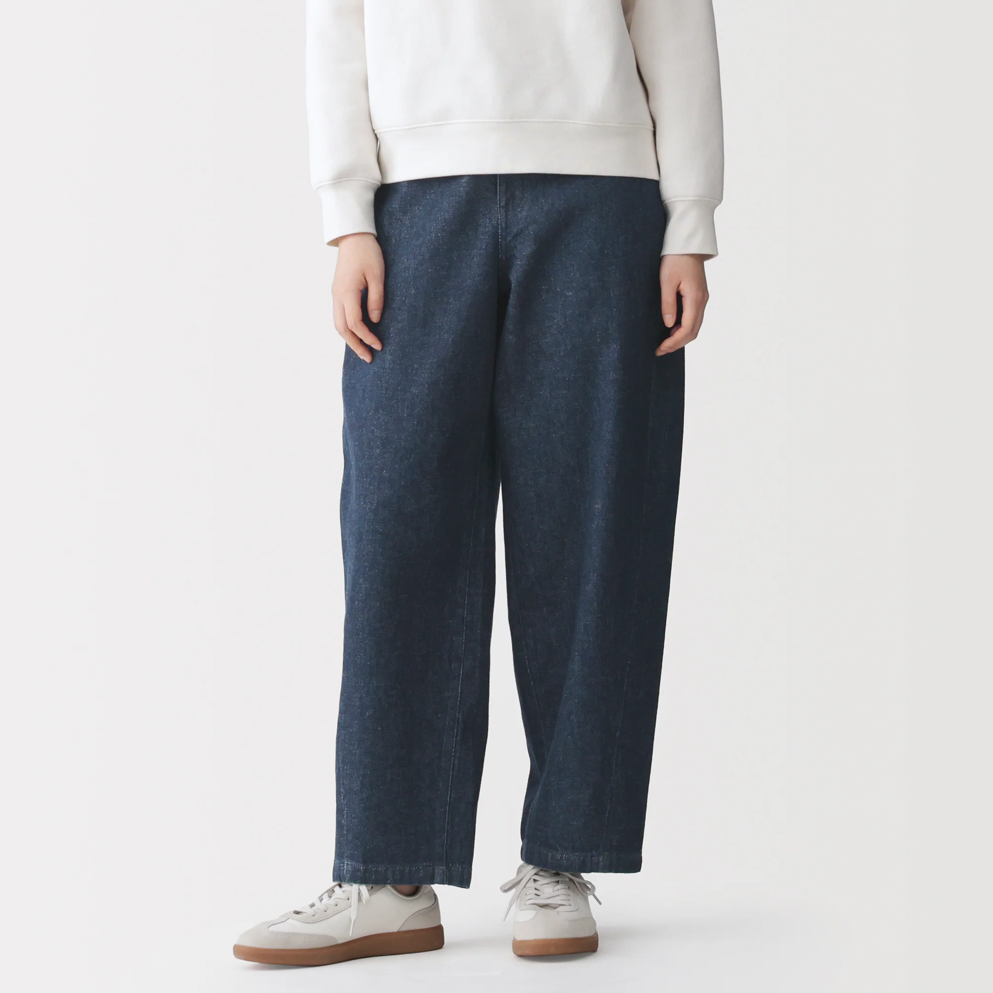 Kapok Blend Denim Cocoon Pants - Image 22